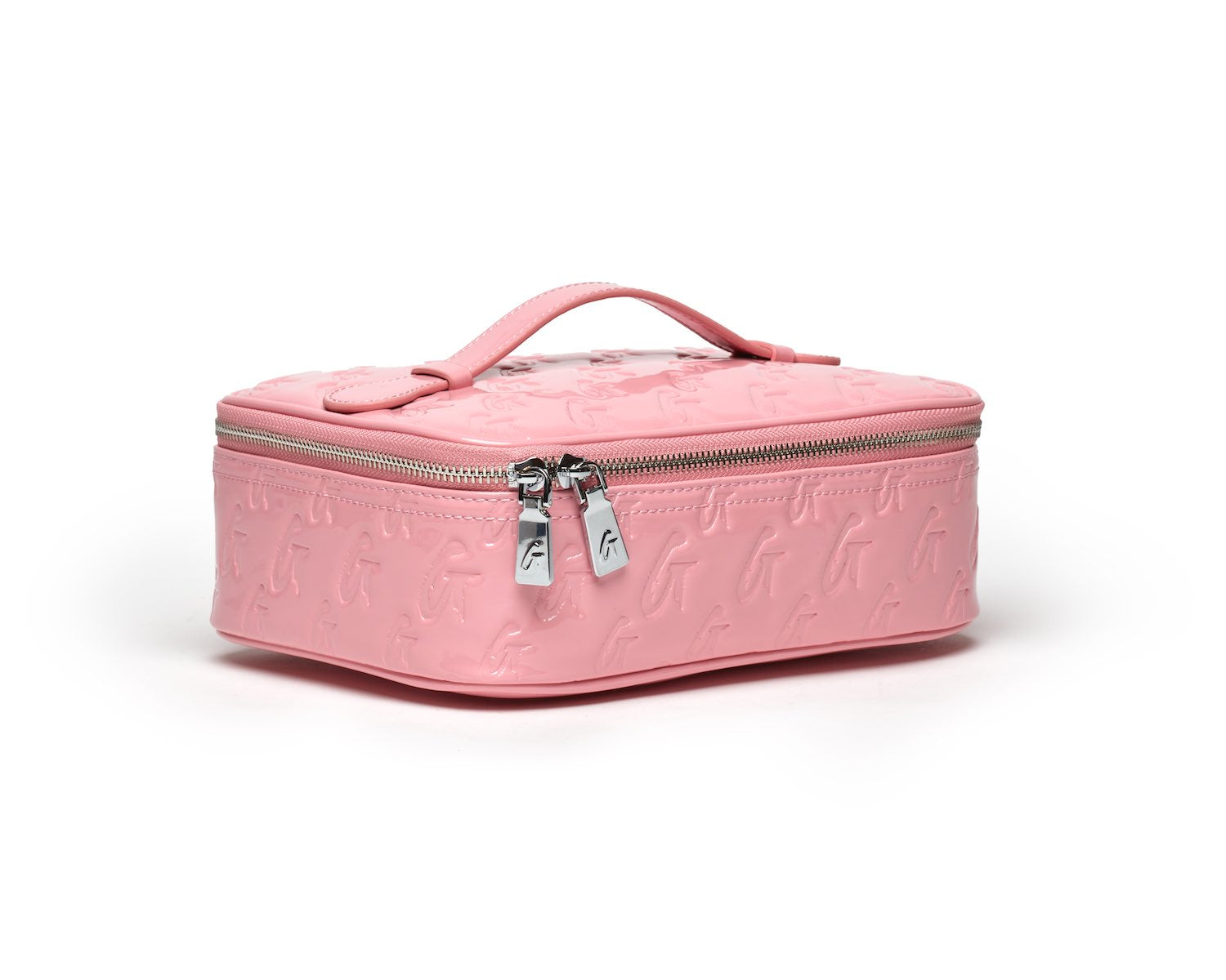 Medium Monogram Toiletry Bag with Mirror - Pink | Travel Cosmetic Organizer for Women & Men | Perfect for Vacation, Gym, and Makeup Storage