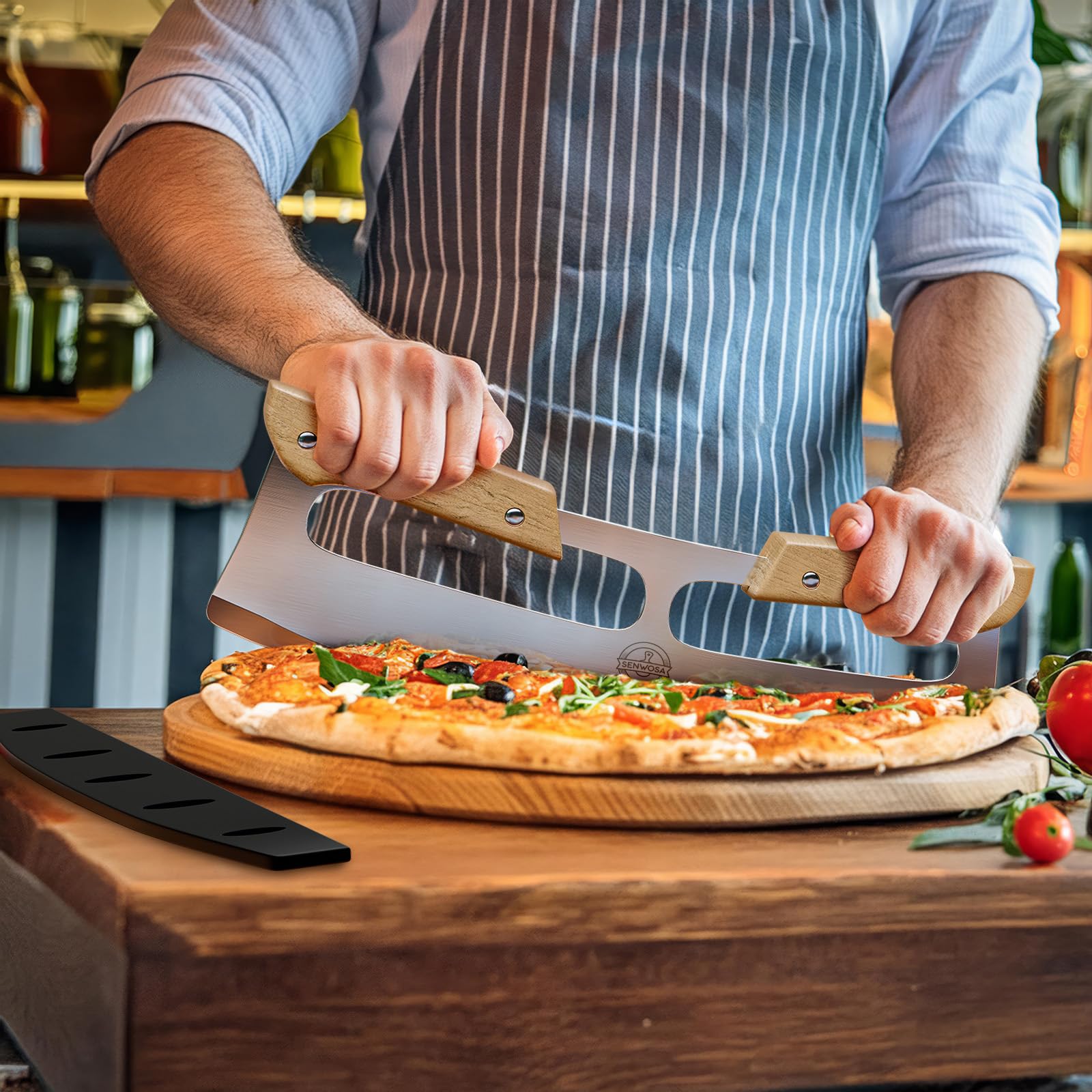 Premium Pizza Oven Accessories Kit - 6-Piece Set for Home Pizza Making | Includes Pizza Peel, Oven Brush, Bubble Popper Turner, Rocker Cutter, Dough Roller & Scraper | Perfect for Outdoor Pizza Parties, Backyard Cooking & Italian Cuisine Enthusiasts