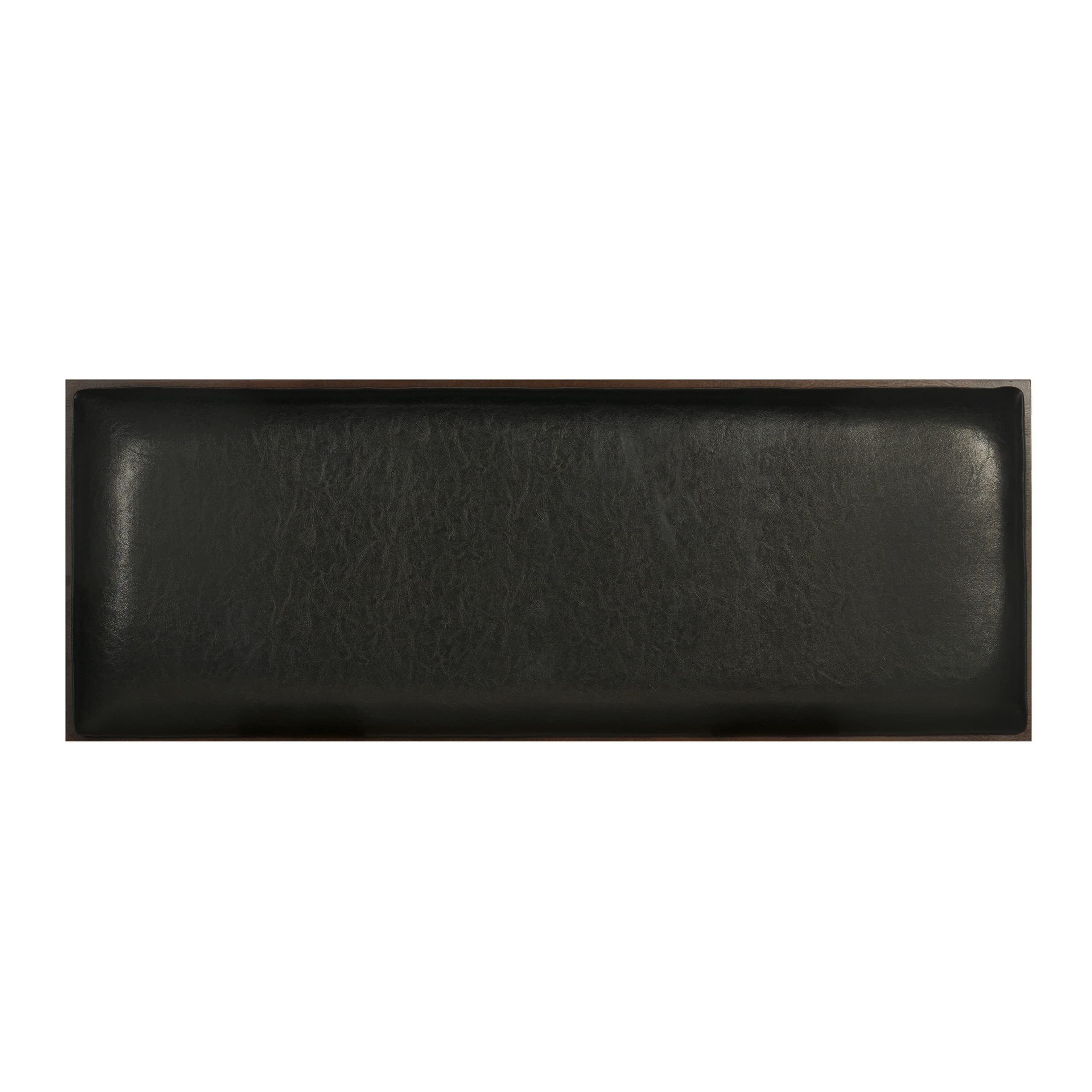 Linon Cape Anne Dark Walnut Wooden Bench, 45 Inch Wide Entryway Seating, Brown Finish - Perfect for Hallway, Bedroom or Living Room Furniture