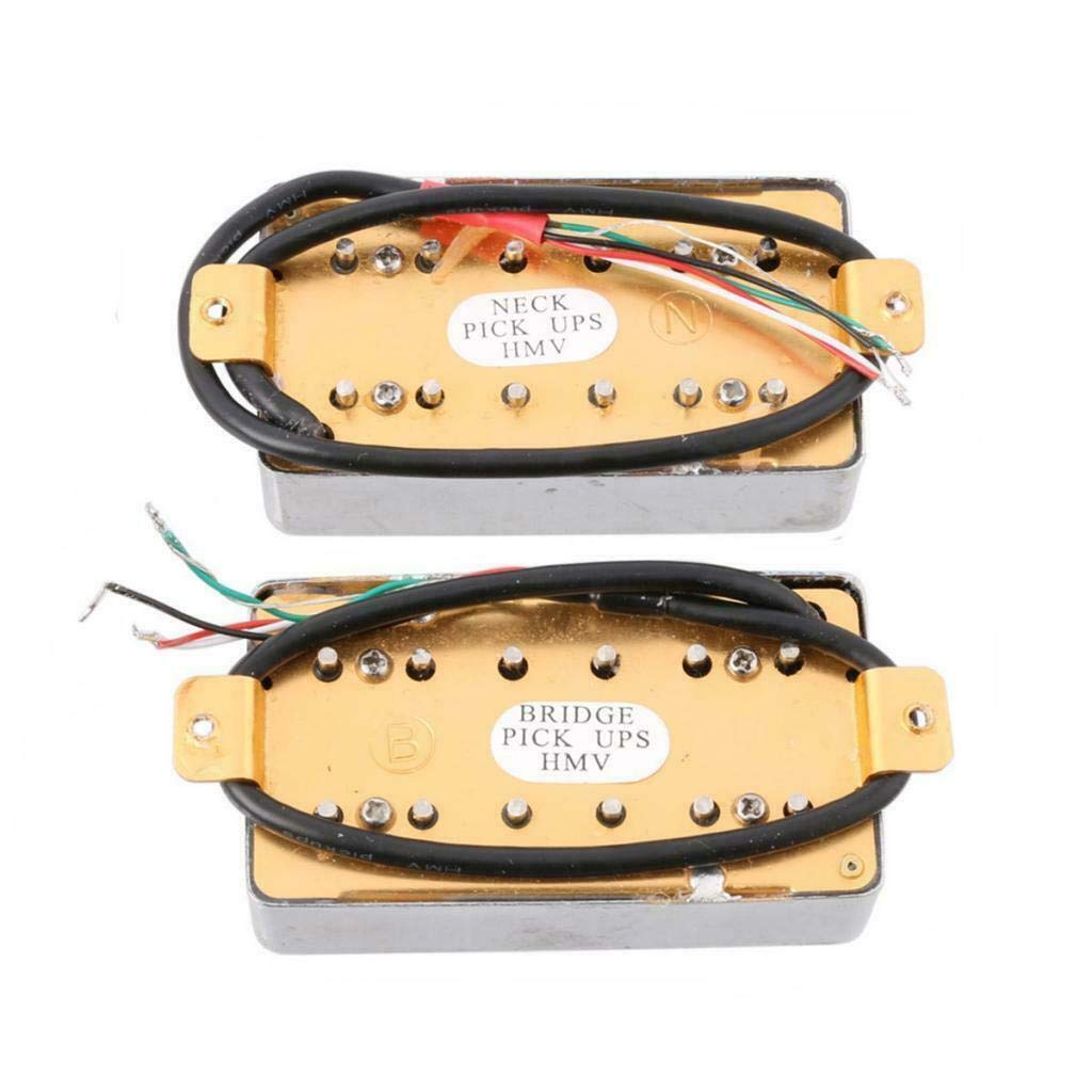 Dual Rail Guitar Bridge Pickup - 2pcs 5-Wire Humbucker for LP Electric Guitar | High Output & Smooth Tone | Perfect for Rock, Metal & Blues Performances