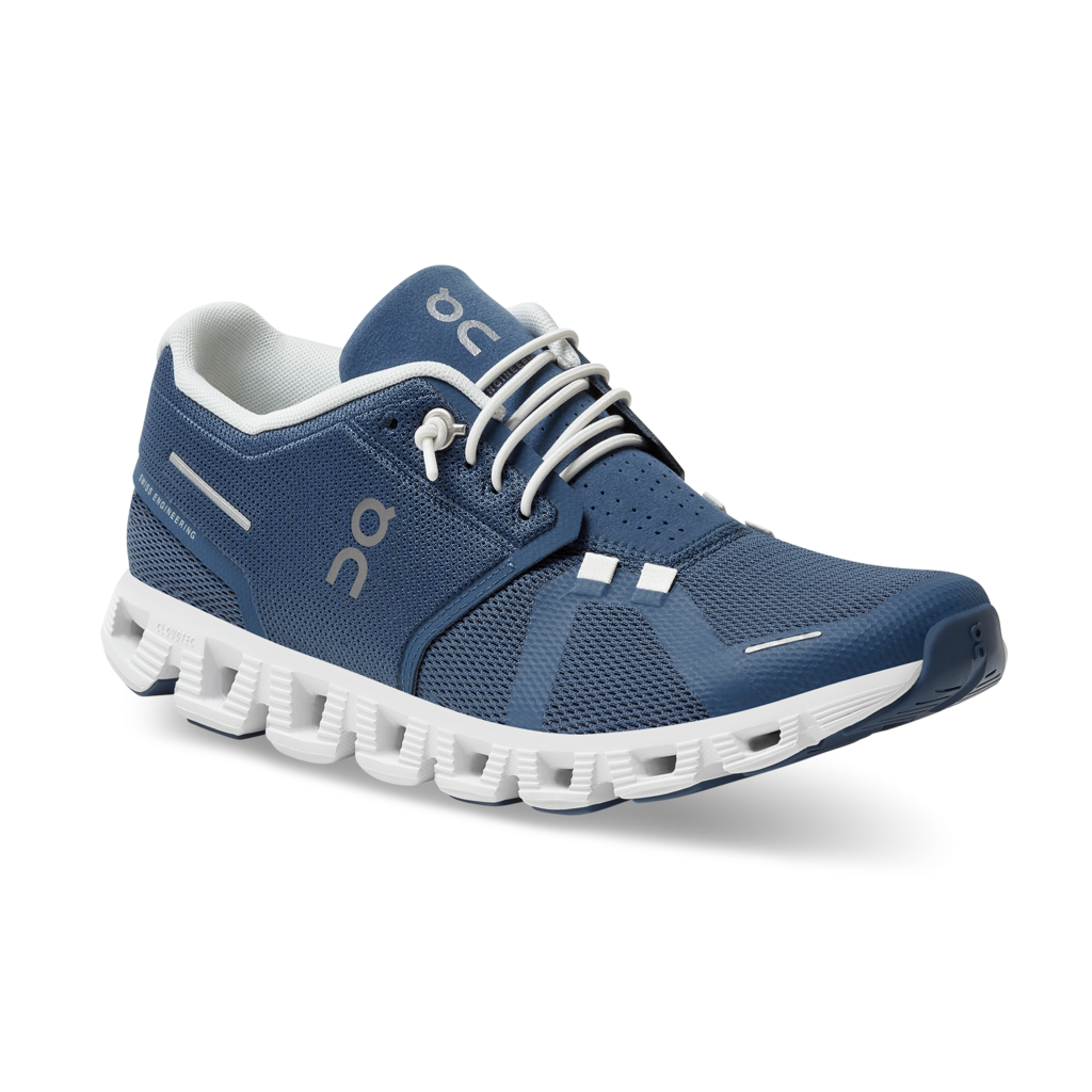 Women's Cloud 5 Running Shoes - Lightweight & Comfortable Denim/White Sneakers for Jogging, Gym Workouts & Casual Wear