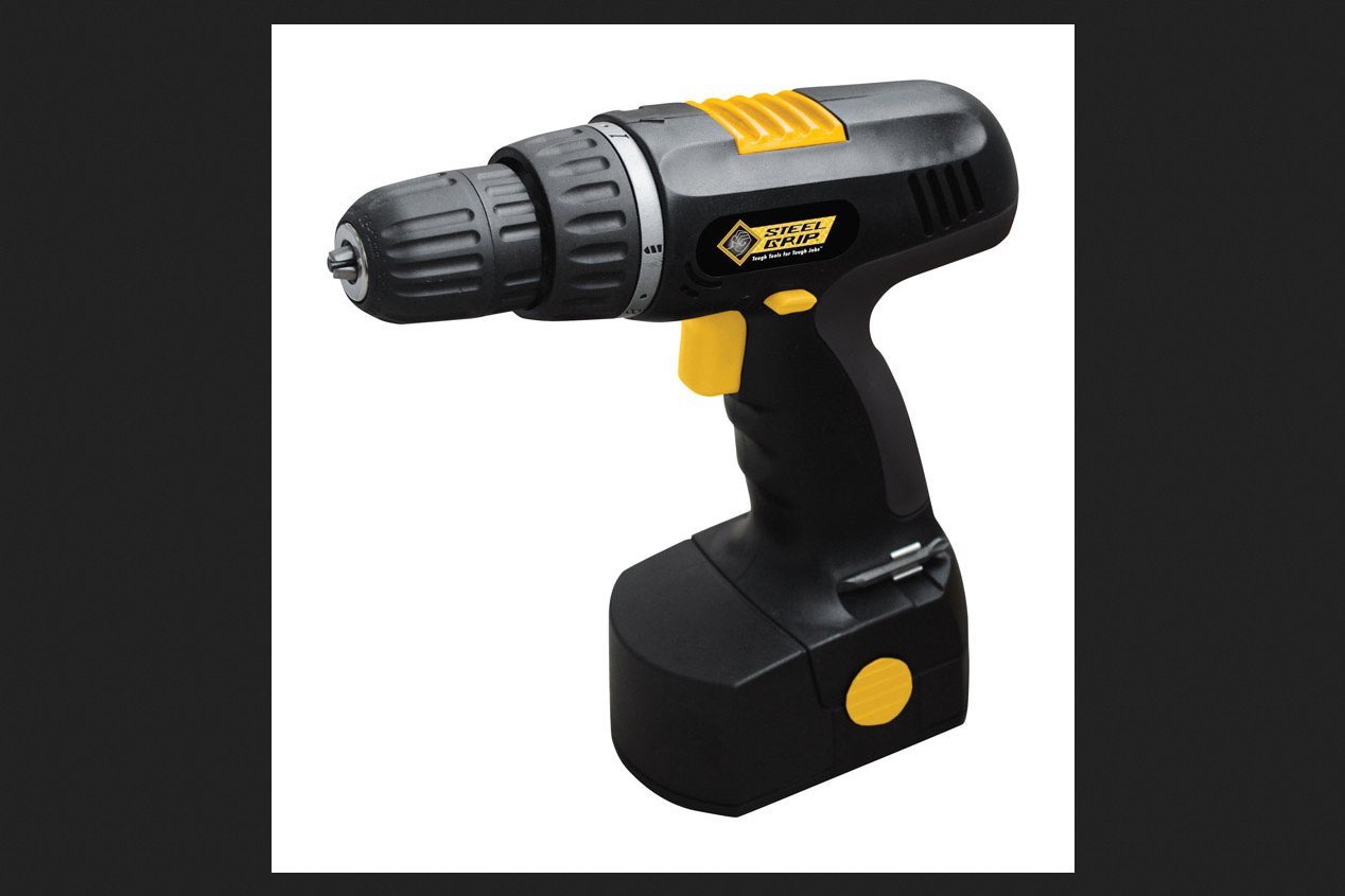 Steel Grip 18V 3/8-Inch 900 RPM Cordless Power Drill - Perfect for DIY Home Projects, Woodworking & Construction Work