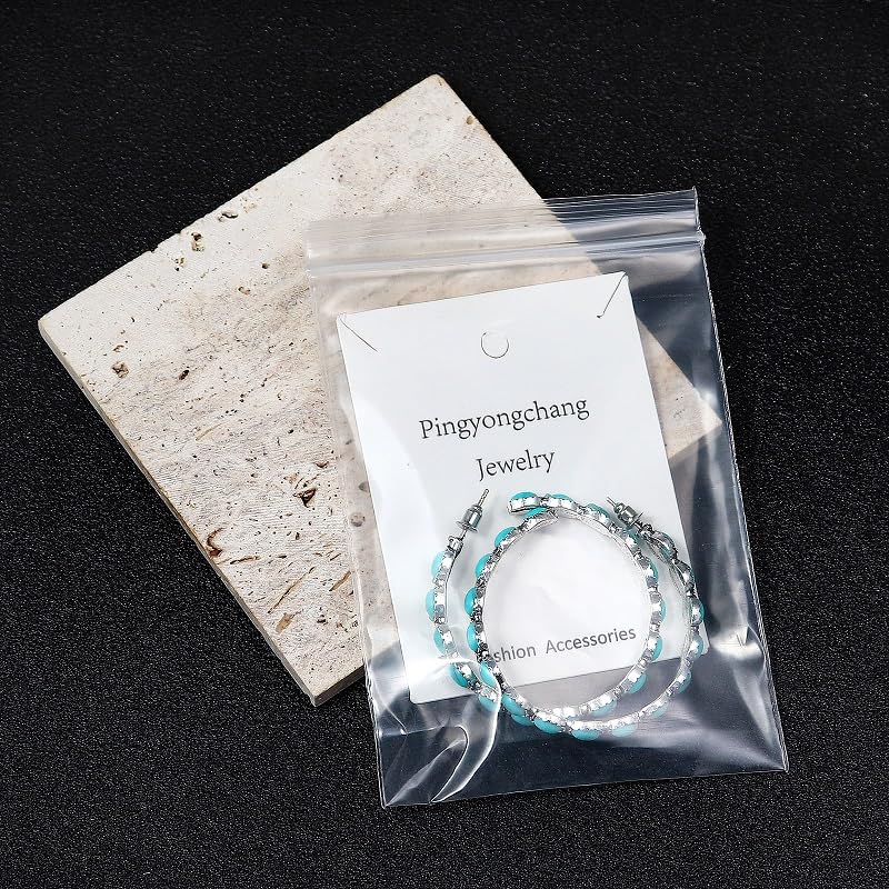 Natural Turquoise Dangle Earrings for Women - Large Oval Western Vintage Statement Teardrop Boho Cowgirl Hoop Earrings | Perfect for Country Concerts, Rodeos & Boho Fashion