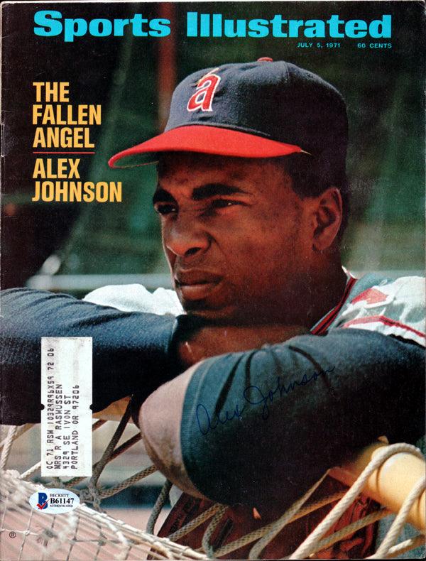 Alex Johnson Autographed Sports Illustrated Magazine - California Angels Beckett BAS #B61147 - Perfect for Sports Memorabilia Collectors & Angels Fans Display