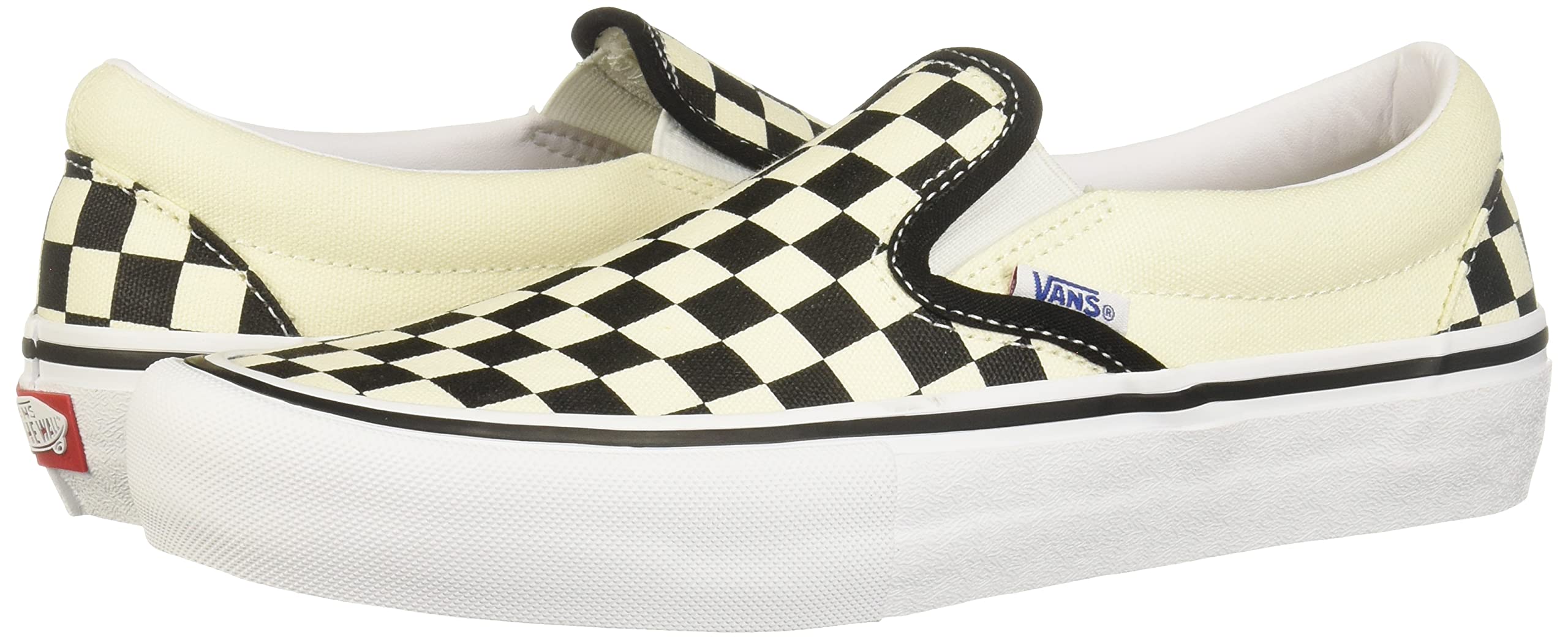 Vans Men's Slip-On Pro Skate Shoes - Classic Checkerboard Sneakers for Casual Wear & Skateboarding | Comfortable Canvas Shoes for Everyday Use, Street Style & Board Sports
