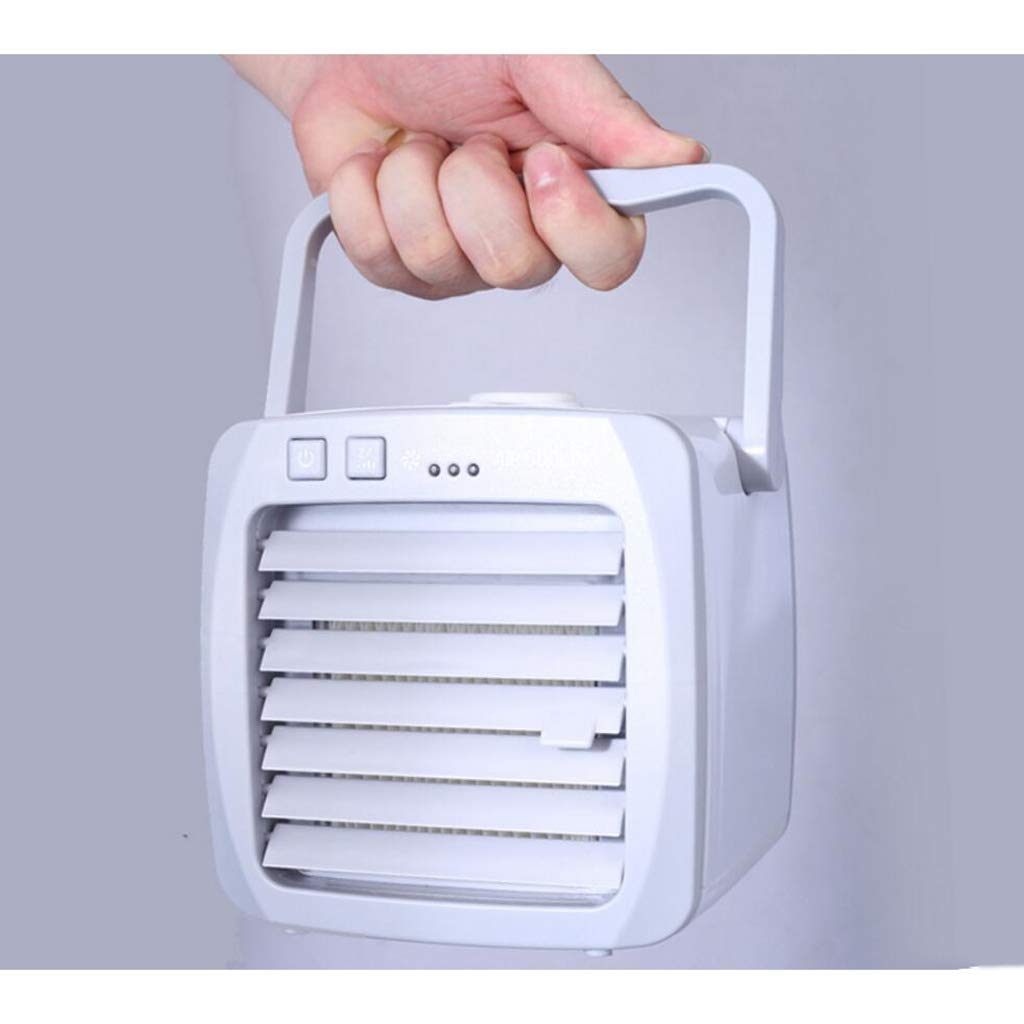 GPPZM Personal Desk USB Fan - Portable Mini Table Fan with Twin Turbo Blades, Ultra Quiet Cyclone Air Technology for Home, Office, Outdoor Travel - Perfect for Work Desks, Dorm Rooms, Camping & Summer Cooling