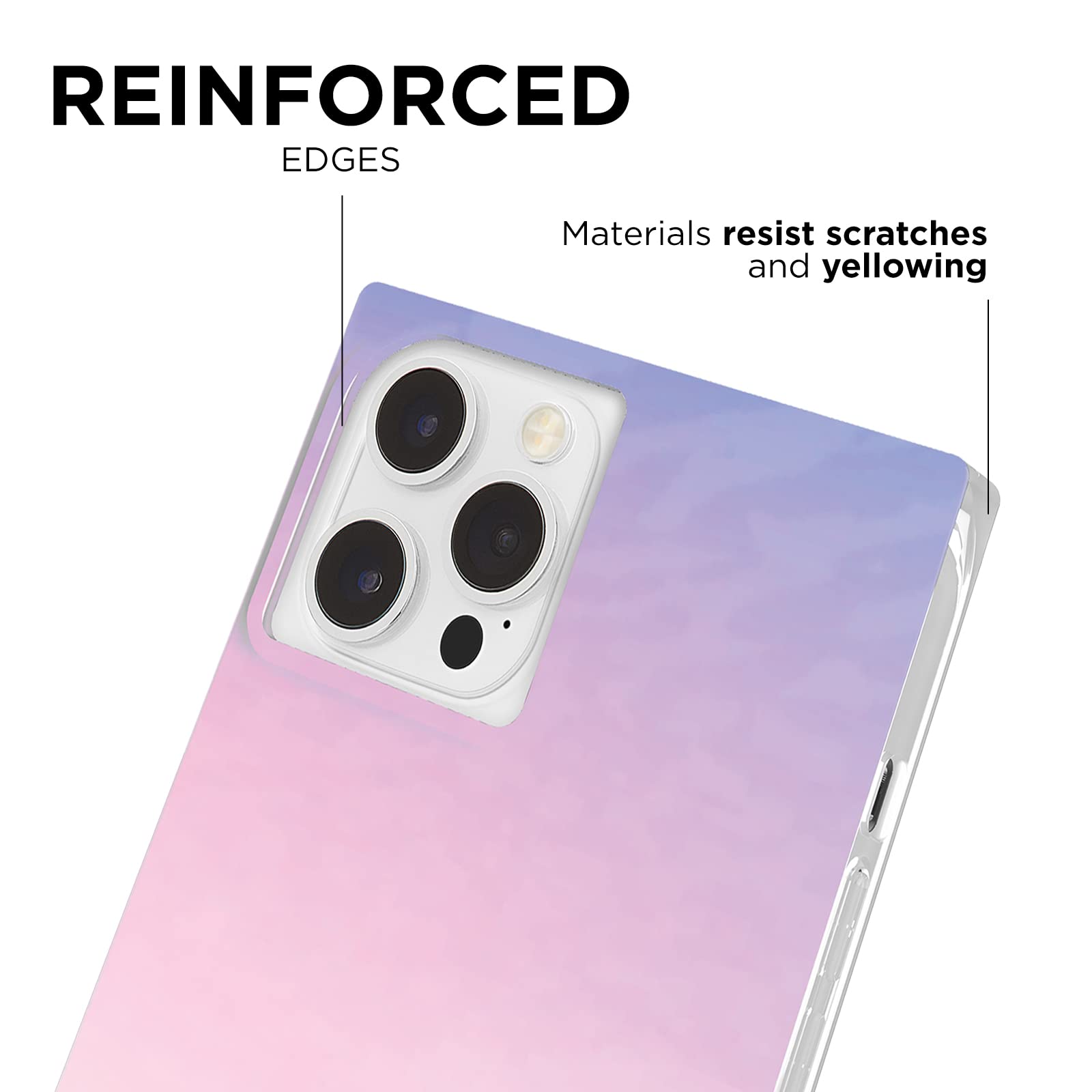Case-Mate BLOX Square iPhone 12 & 12 Pro Case - Slim Lightweight Protective Cover with 10ft Drop Protection - Clouds Design - Perfect for Everyday Use & Outdoor Activities