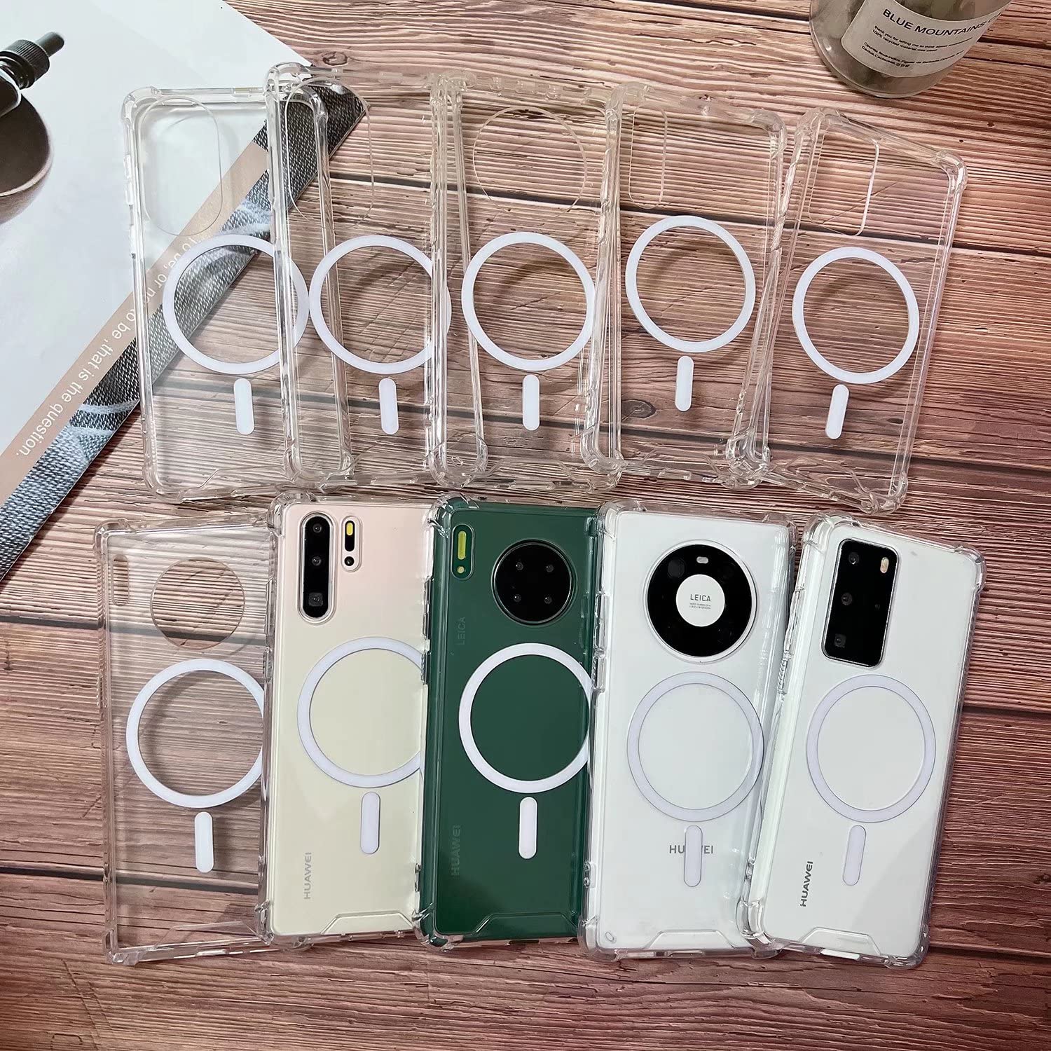 Magnetic Phone Case for Huawei P30 - Slim Fit Clear TPU Cover with MagSafe Compatibility | Shockproof & Anti-Yellow Design for Daily Protection (Perfect for Work, Travel & Outdoor Activities)