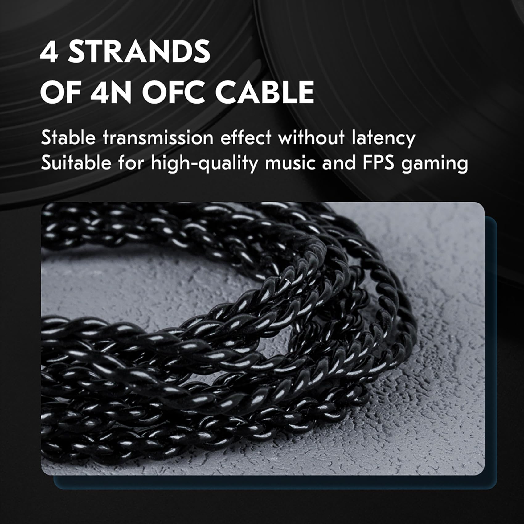 CCZ DC02 Wired Gaming Earbuds with Microphone - Dual Magnetic Circuit IEM Earphones, Stereo Sound Noise Cancelling In-Ear Monitors with Detachable Cable for PC, Mobile & Console Gaming (Black) - Perfect for Competitive Gamers & Music Lovers