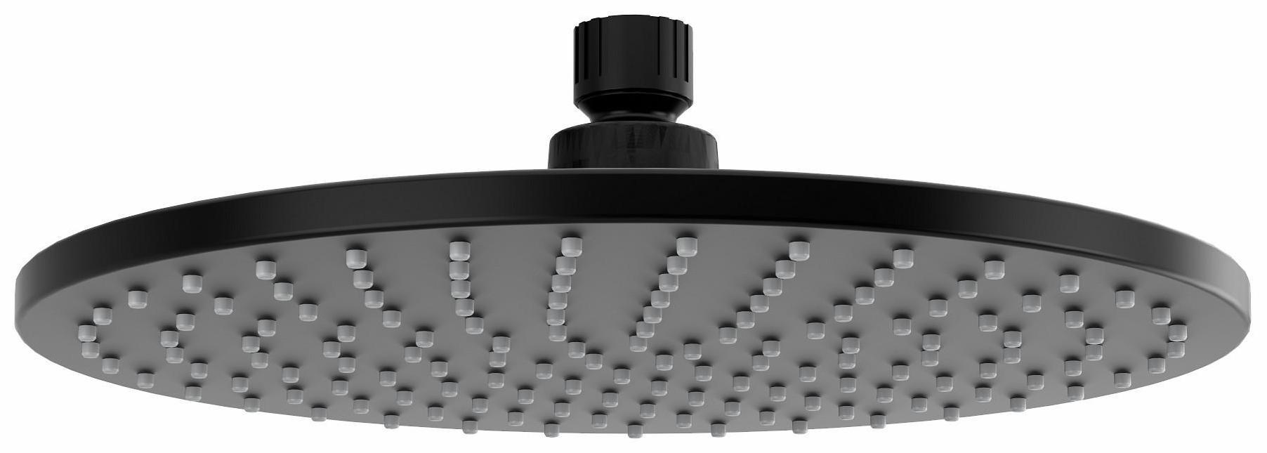10-Pack Black Plastic Round Shower Heads 430BK by RIOBEL - Perfect for Bathroom Renovation & Hotel Upgrades