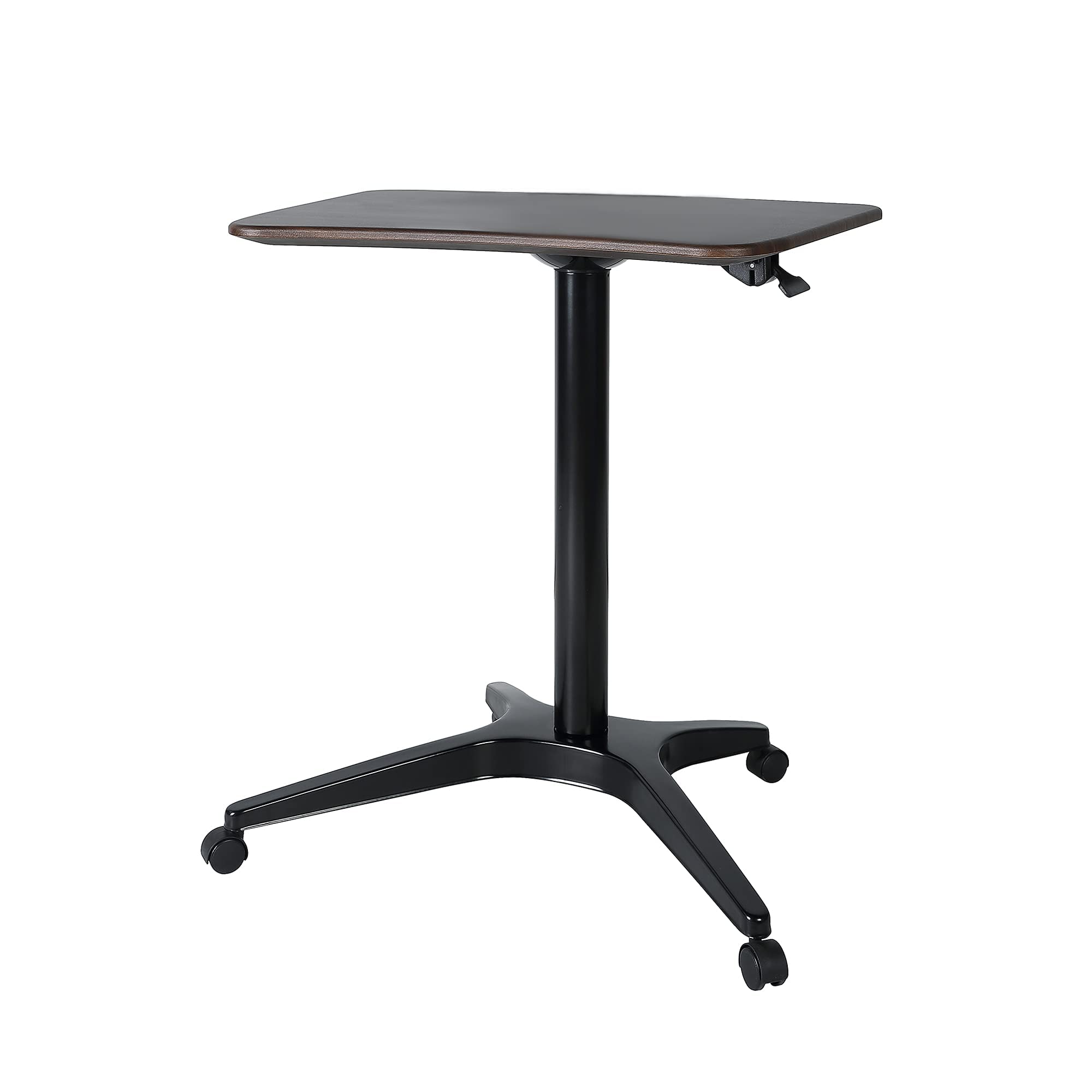 Adjustable Mobile Standing Desk with Wheels - Pneumatic Height Adjustable from 29.5