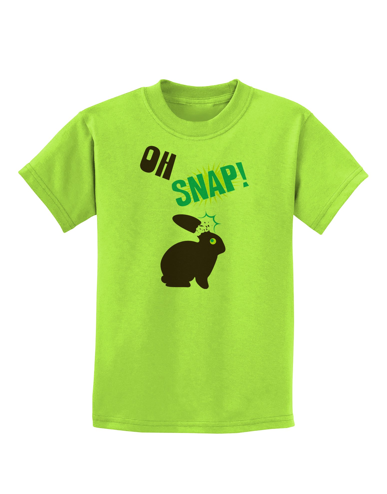 TooLoud Oh Snap Chocolate Easter Bunny Kids T-Shirt - Fun Easter Outfit for Boys & Girls - Perfect for Easter Egg Hunts & Spring Celebrations