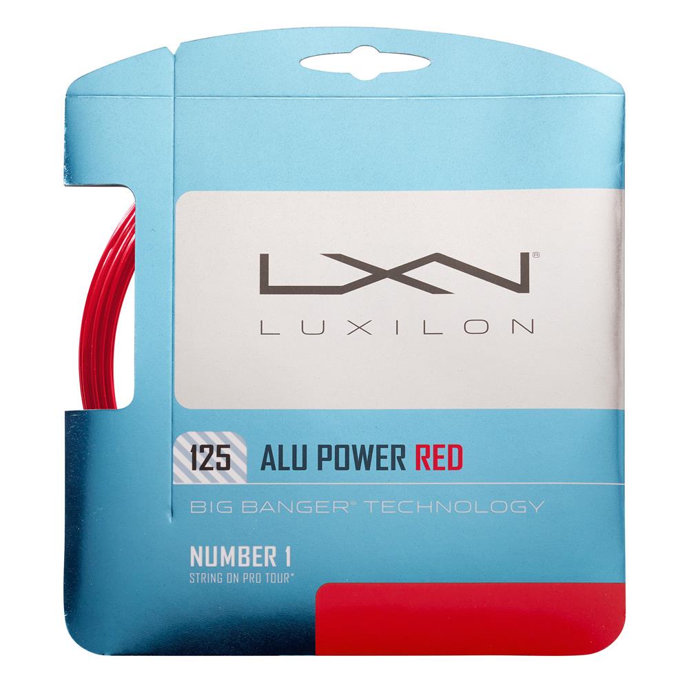 Luxilon Alu Power 125 Tennis String Set - Red | High-Performance Polyester String for Tennis Rackets | Perfect for Competitive Play & Advanced Players
