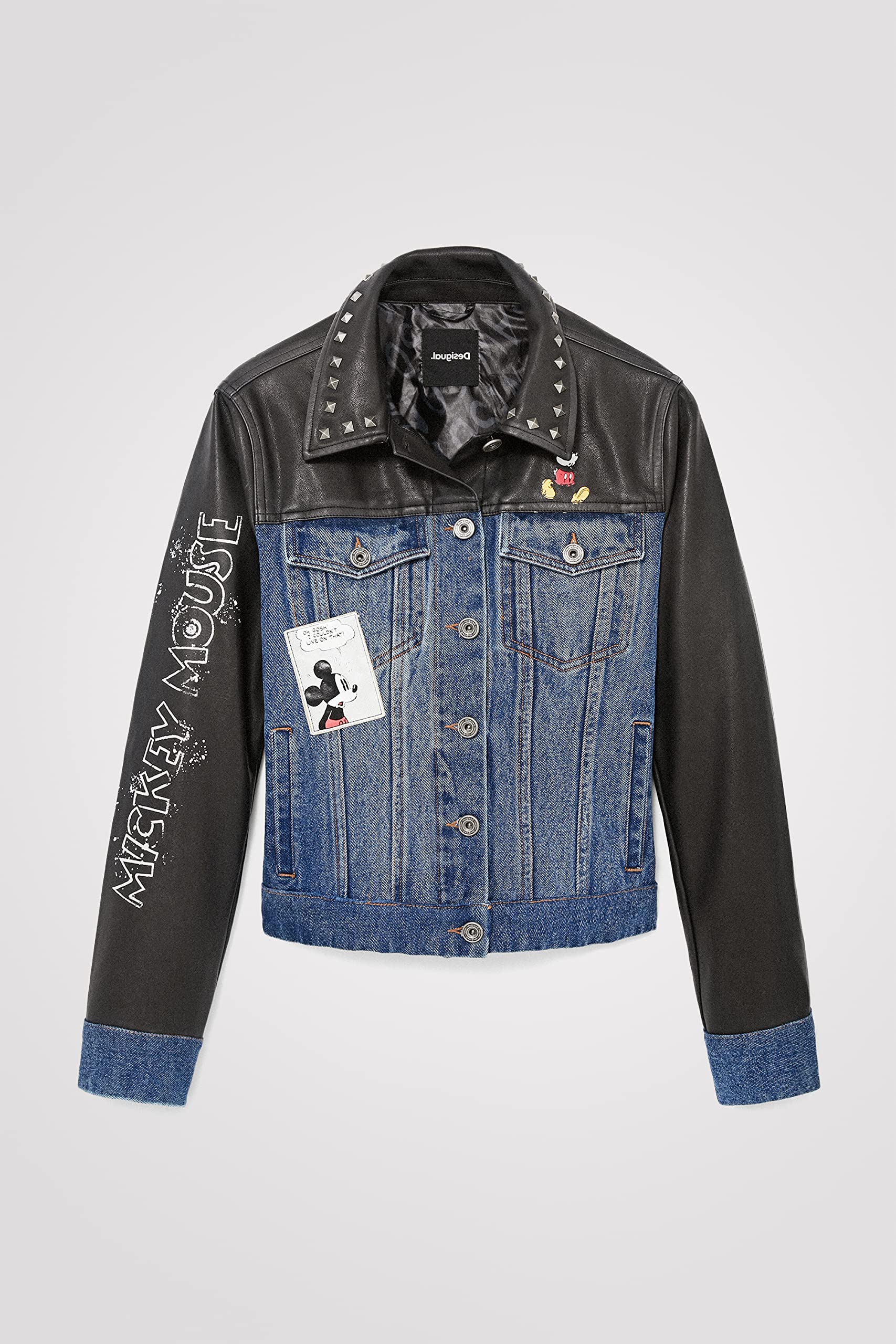 Desigual Women's Casual Jacket - Lightweight Black Denim Jacket for Everyday Wear | X-Small US Size | Perfect for Spring & Fall Outfits, Date Nights & Weekend Errands