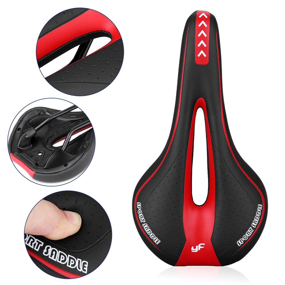 **Comfortable Mountain Bike Saddle with Breathable Design & Central Relief Zone – Ergonomic Bicycle Seat for Road & MTB – Perfect for Long Rides & Commuting**