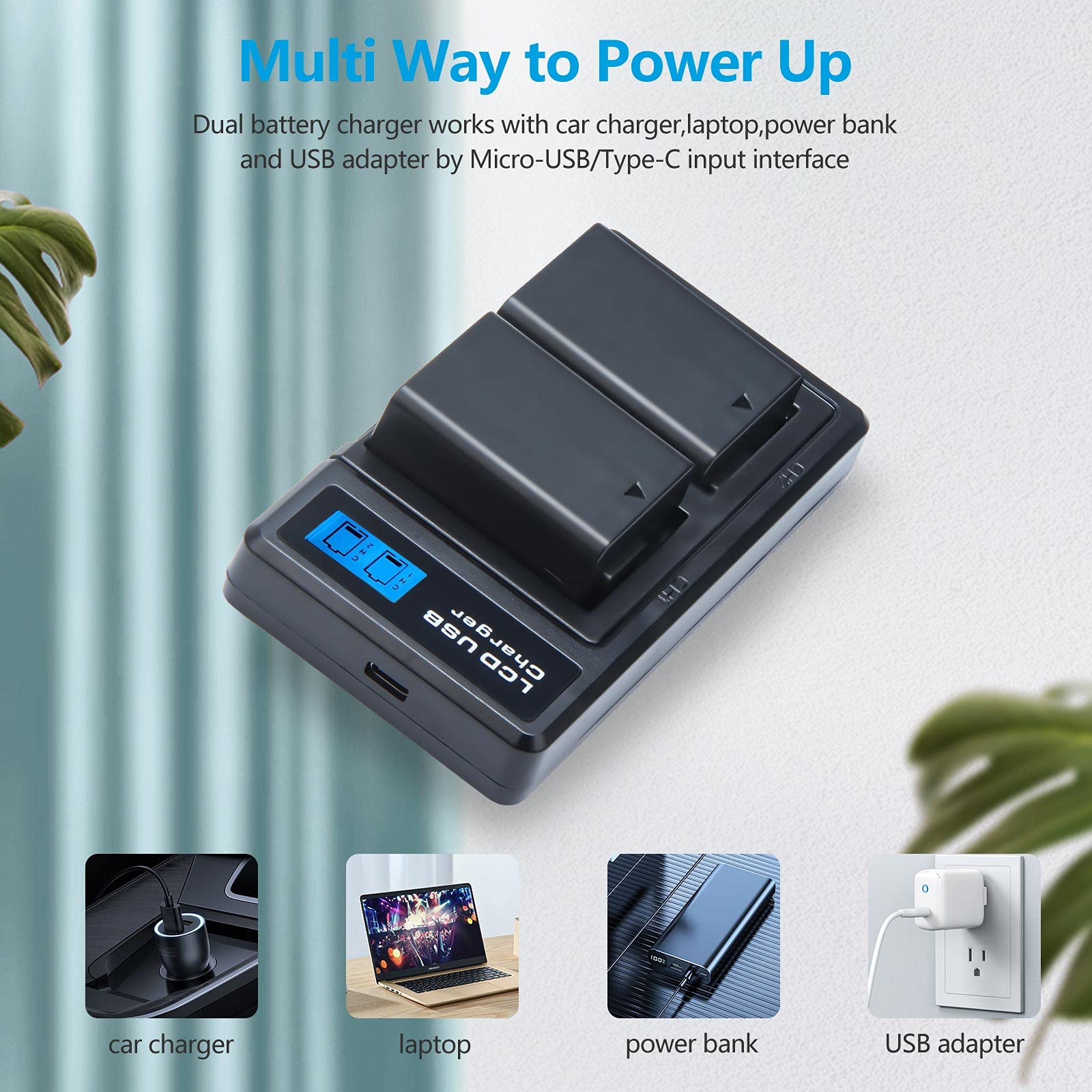 REYTRIC 2-Pack EN-EL25 Replacement Batteries with Dual USB Charger for Nikon Z50, Z fc Digital Cameras - Compatible with EN-EL25/ENEL25a 4241 Battery & MH-32 Charger - Perfect for Travel Photography and Extended Shooting Sessions