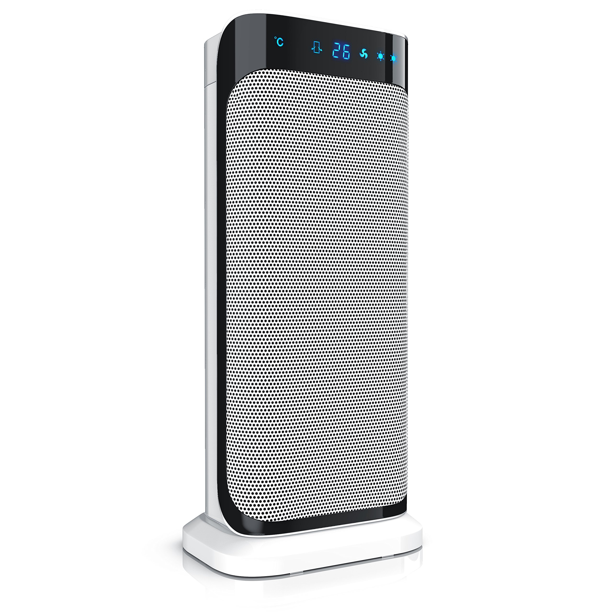 Brandson - Remote Control Space Heater with Timer, Oscillation, 2 Heat Levels, Digital Thermostat - 2000W Quiet Electric Heater for Home & Office - Perfect for Winter Warmth & Energy Saving