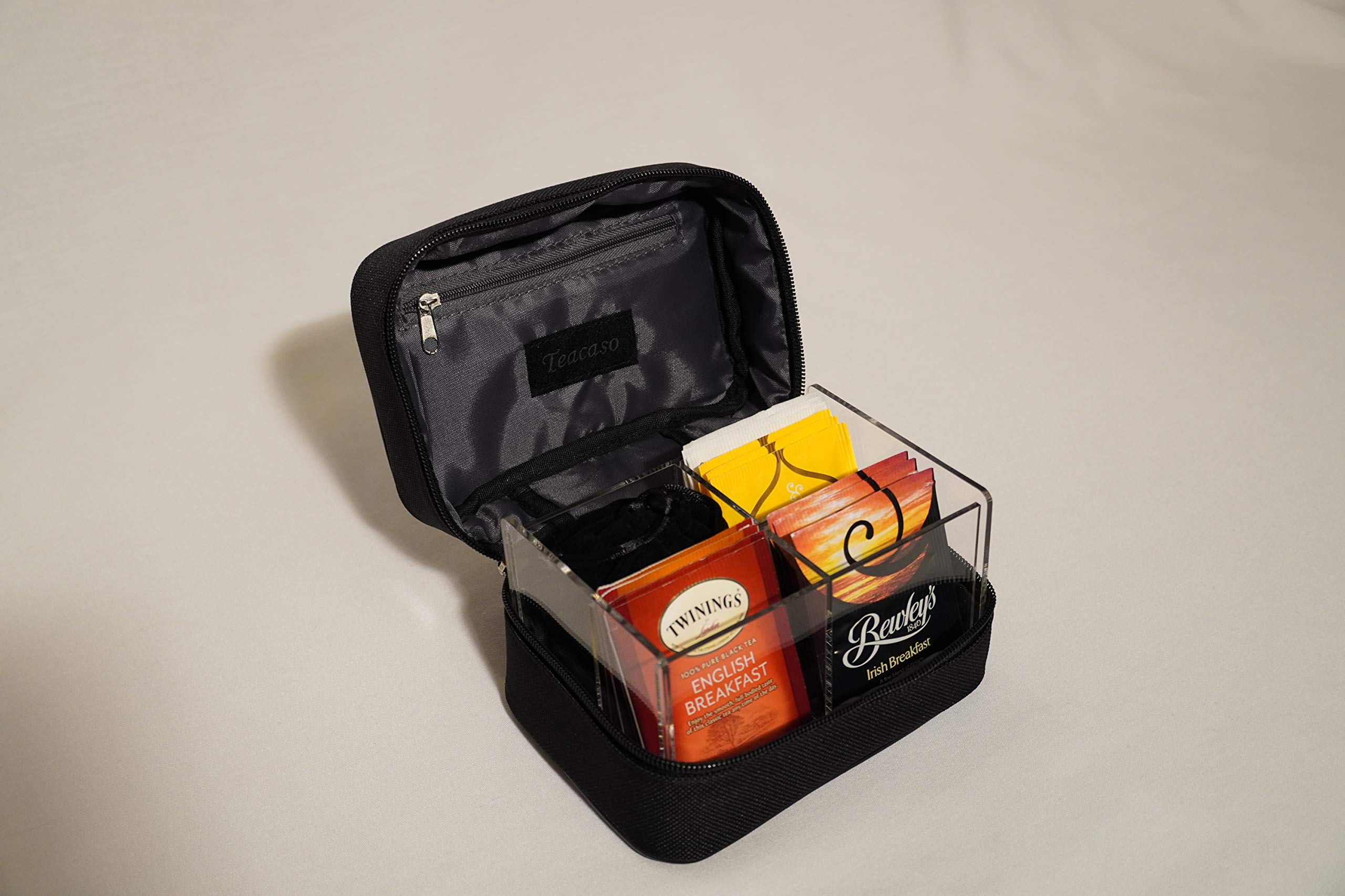 Portable Tea and Spice Storage Organizer Box - Compact Travel Tea Chest with Spice Jars for Home, Office & Camping | Perfect for Tea Lovers, Kitchen Organization & Outdoor Adventures