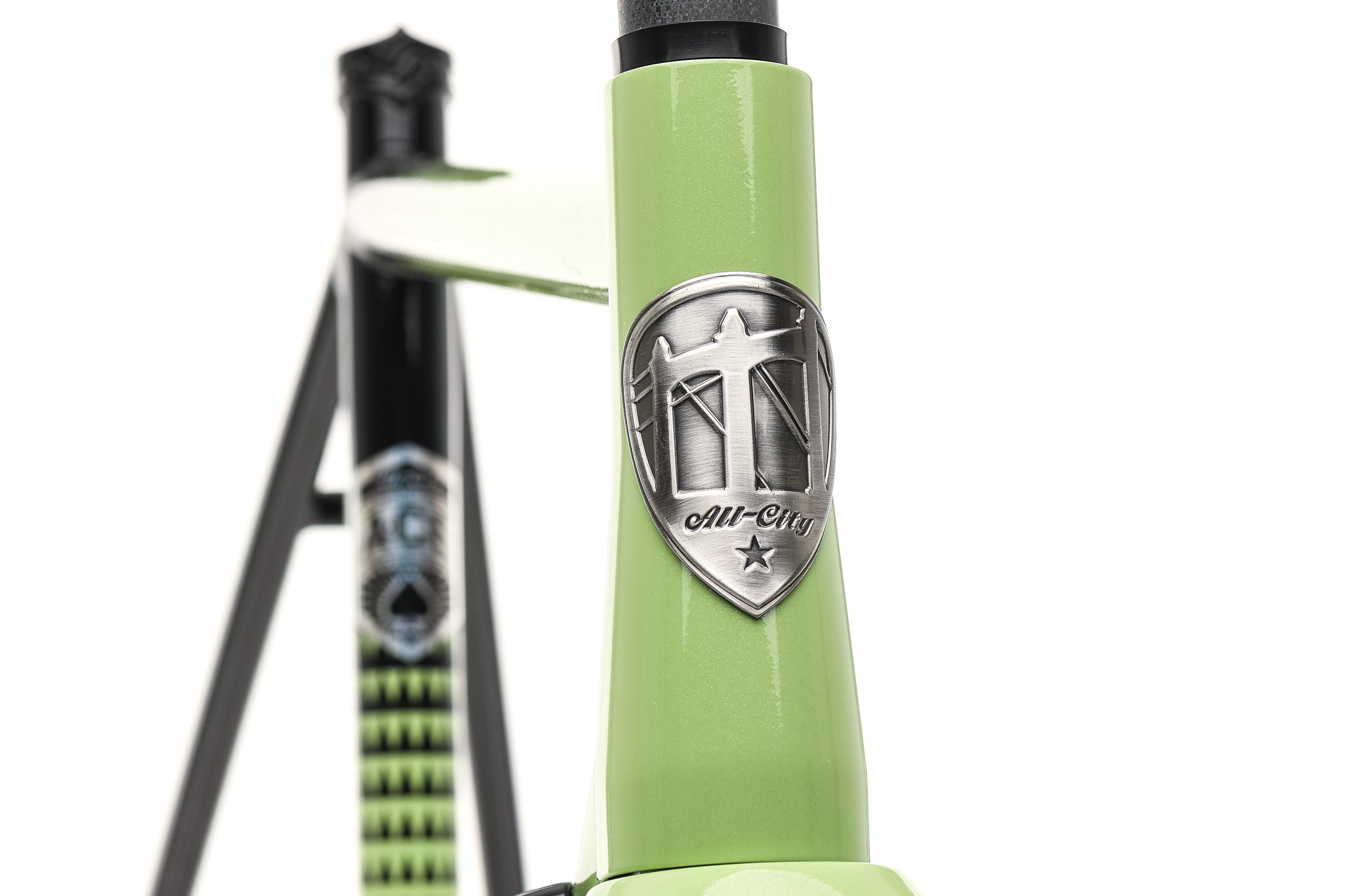 All City Zig Zag 700c Steel Frameset - Honeydew Bling Color | Urban Commuter & Gravel Bike Frame for City Riding & Adventure Cycling