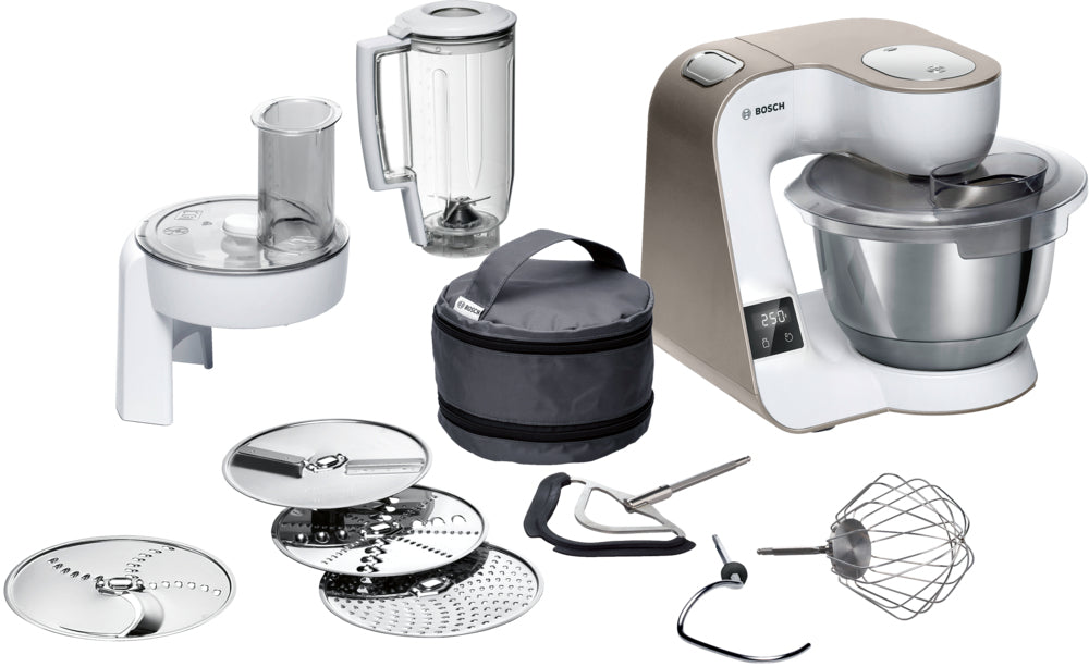 Bosch MUM5XW20 1000W 3.9L White Food Processor - Perfect for Baking, Meal Prep & Large Family Cooking