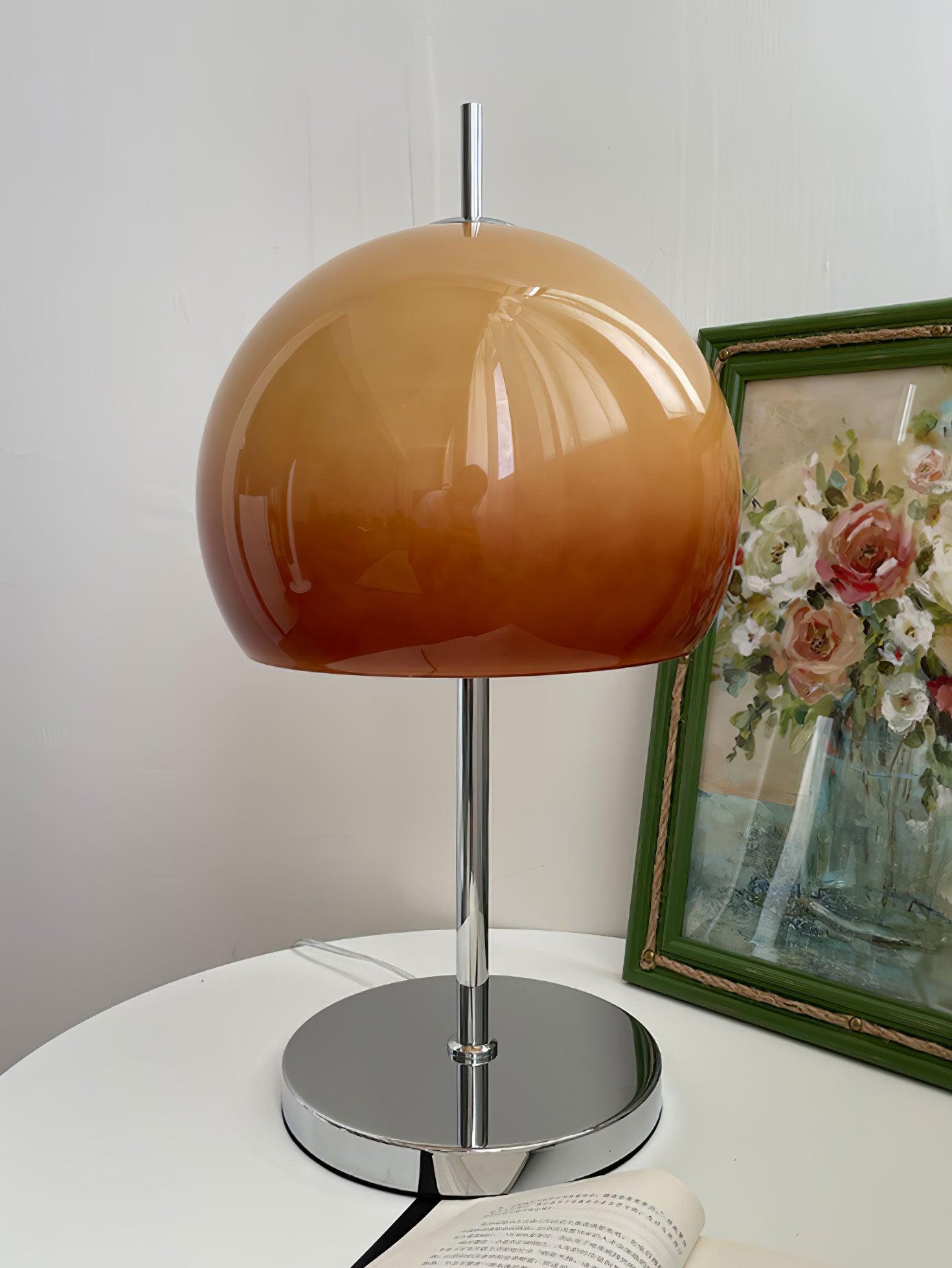 Modern Mushroom Bauhaus Table Lamp - Minimalist Design for Bedroom, Living Room & Office - Warm White LED Light for Cozy Ambience