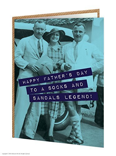 Funny Father's Day Card - Humorous 'Socks & Sandals' Design - Perfect Gift for Dad, Grandpa & Husband - Birthday, Anniversary & Special Occasion Greeting Card