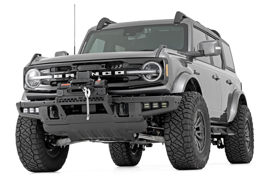 Ford Bronco Rough Country High Winch Mount with PRO9500S Winch Kit - Heavy Duty Off-Road Recovery System for 4x4 Adventure & Emergency Towing
