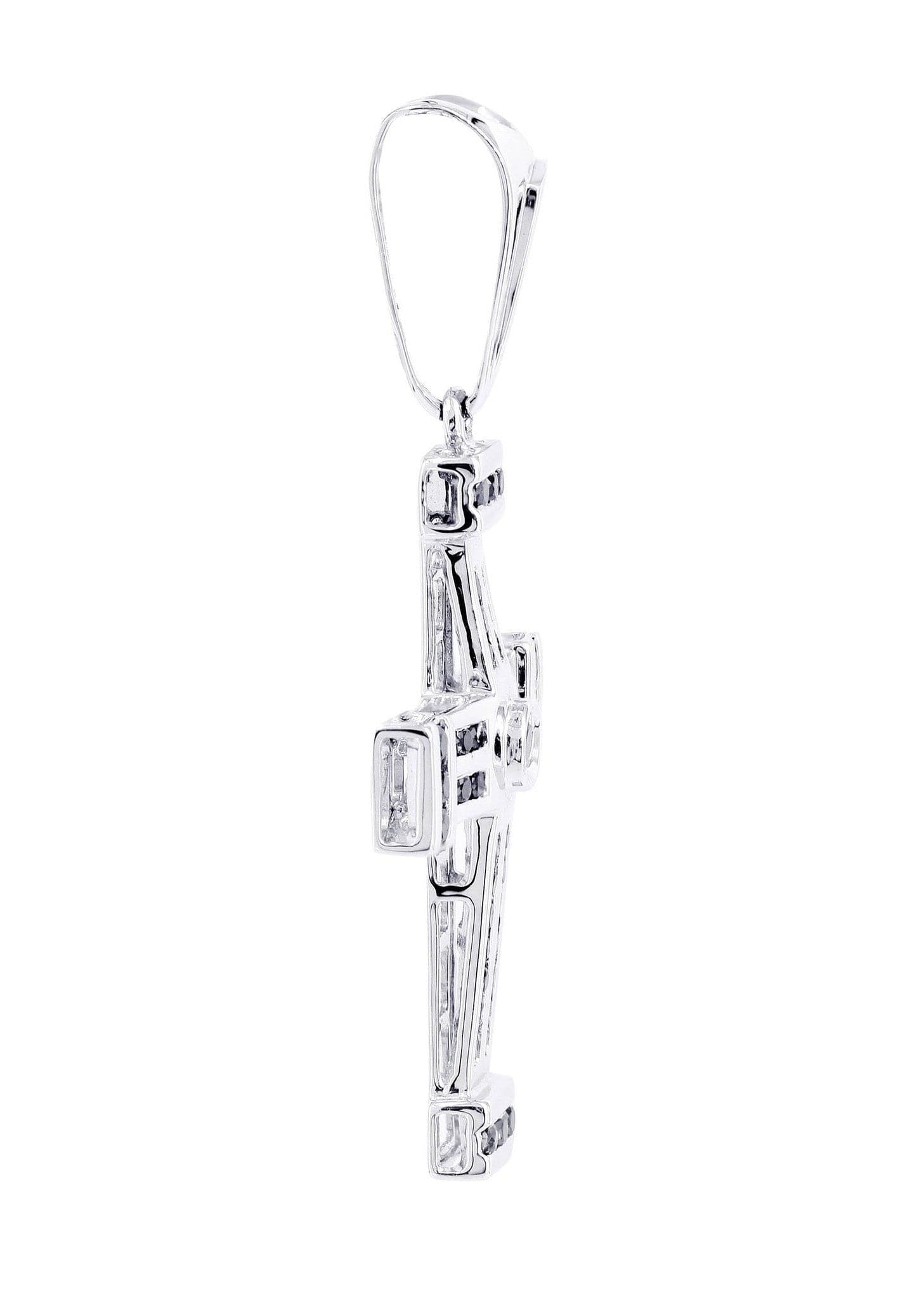 0.69 Carat Diamond Cross Pendant Necklace - 4.51 Grams Solid Gold Religious Jewelry for Women & Men - Perfect for Baptism, First Communion & Everyday Wear