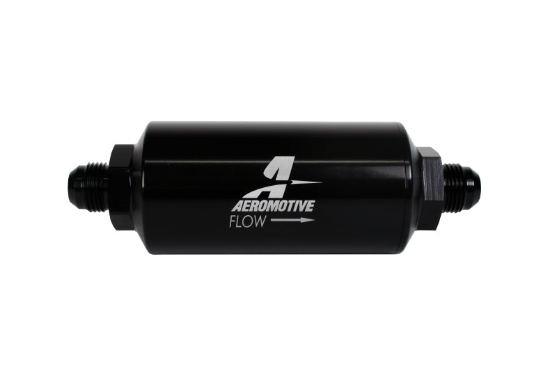 Aeromotive In-Line Fuel Filter (AN-08 Male) 100 Micron Stainless Steel Element - High Performance Fuel Filtration for Racing, Off-Road & Custom Automotive Applications
