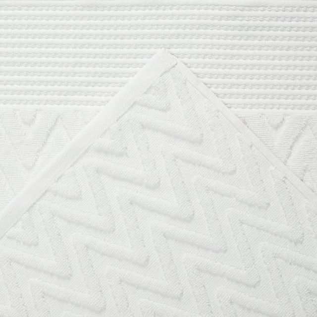 Premium 6-Piece Chevron Cotton Bath Towel Set - Soft, Absorbent & Quick-Drying - Perfect for Bathroom, Spa, Gym & Beach Use