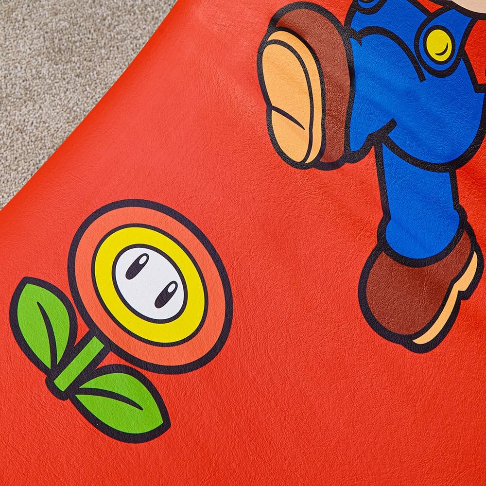 Nintendo Mario Video Rocker Gaming Chair - PU Leather Recliner for Kids & Adults - Perfect for Gaming, Relaxing & Movie Nights
