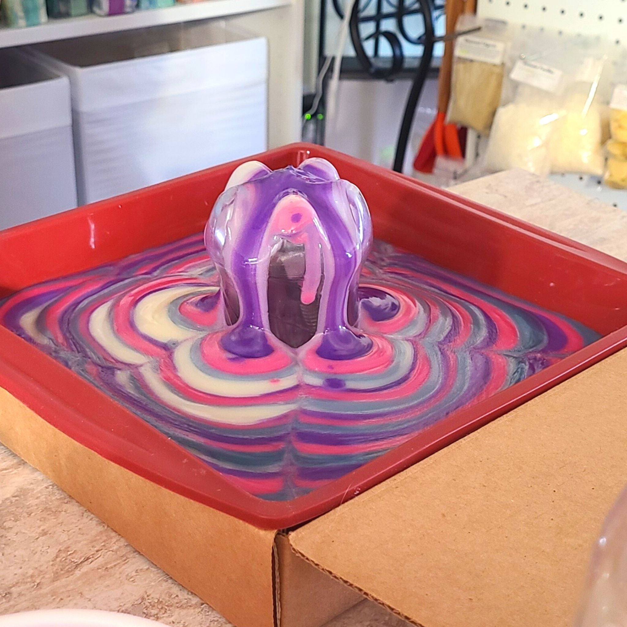 Professional Soap Making Class - Learn Peacock Column Pour Technique | DIY Handmade Soap Crafting for Home Spa & Gift Ideas