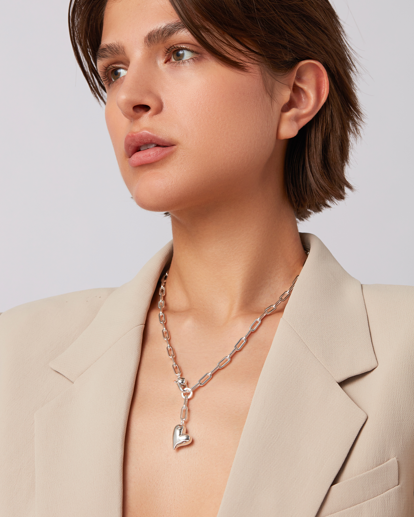 Puffy Heart Necklace - Dainty Gold/Silver Love Pendant for Women | Perfect Gift for Valentine's Day, Anniversary & Everyday Wear