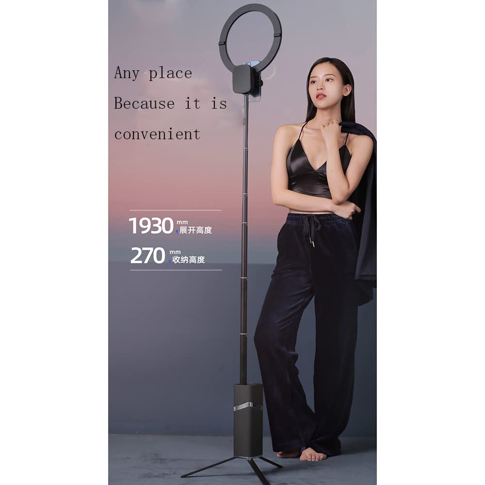 Best Ring Light for Phone Live Streaming - Large Aperture LED Fill Light with Adjustable Stand, Pink - Perfect for TikTok, YouTube & Instagram Videos, Makeup & Photography