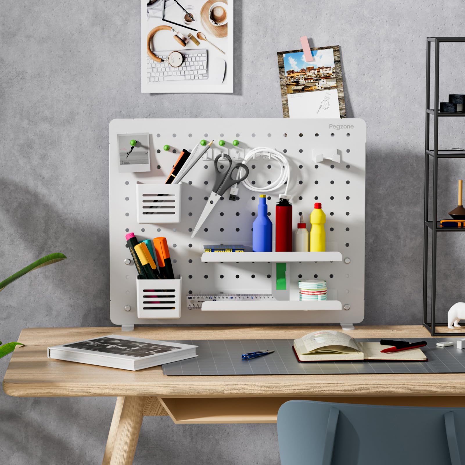 Magnetic Metal Pegboard Organizer - 20.4