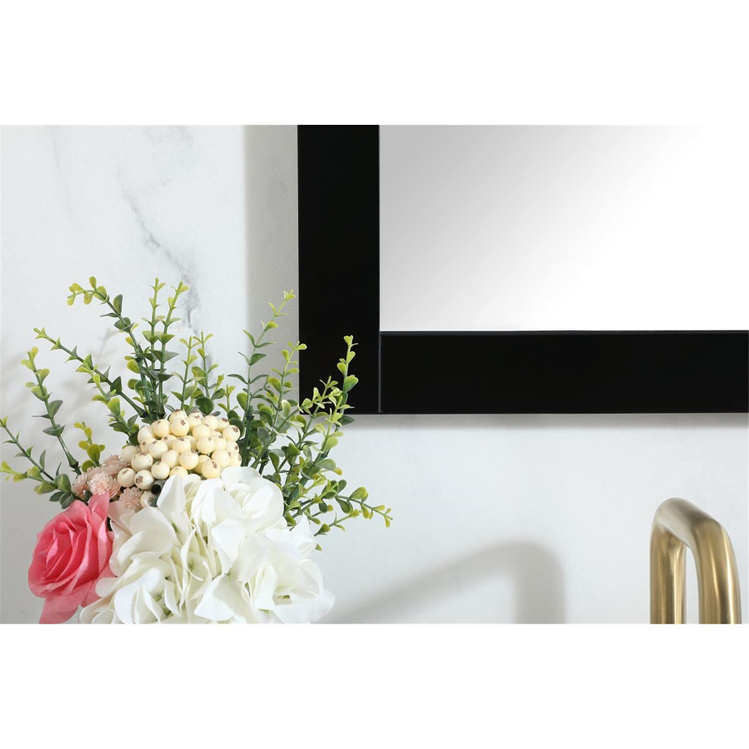 Elegant Black MDF Vanity Mirror 18x32 for Bathroom Decor