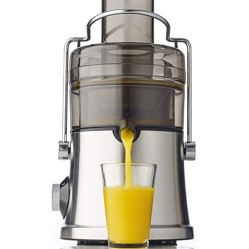 OMEGA High Speed Juicer with Extra Large Chute - Powerful 1000W Motor for Fruits & Vegetables - Easy Clean Design - Perfect for Smoothies, Juicing & Healthy Drinks - Black (Model C2100B)