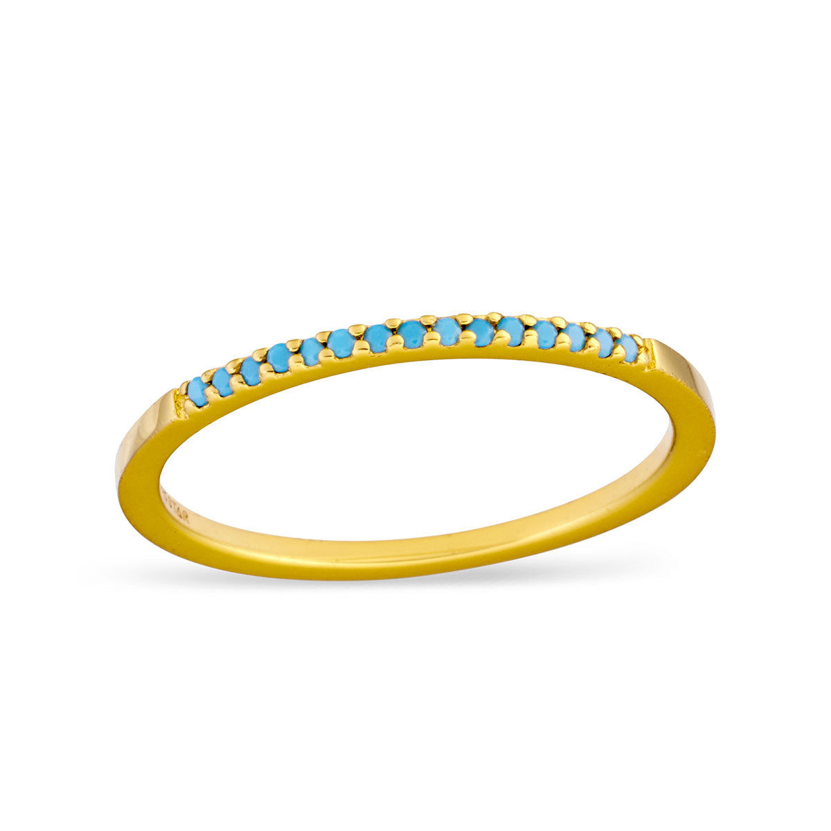 Sparkling Turquoise Gold Ring for Women - Elegant Statement Jewelry for Parties, Weddings & Everyday Wear