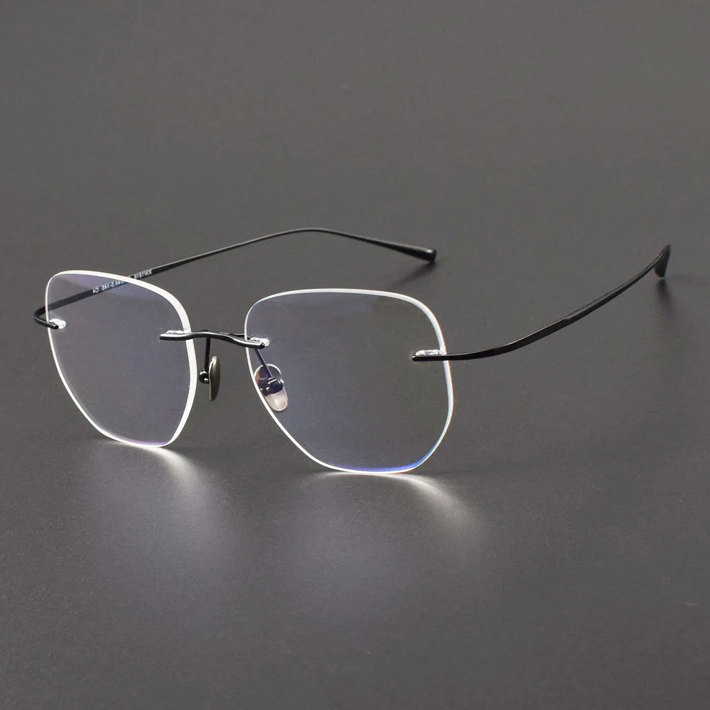 Aror Women's Rimless Flat Top Polygon Square Titanium Eyeglasses 41816 - Lightweight & Durable Titanium Frame for Reading, Work & Fashion - Perfect for Office, Daily Wear & Gift Giving