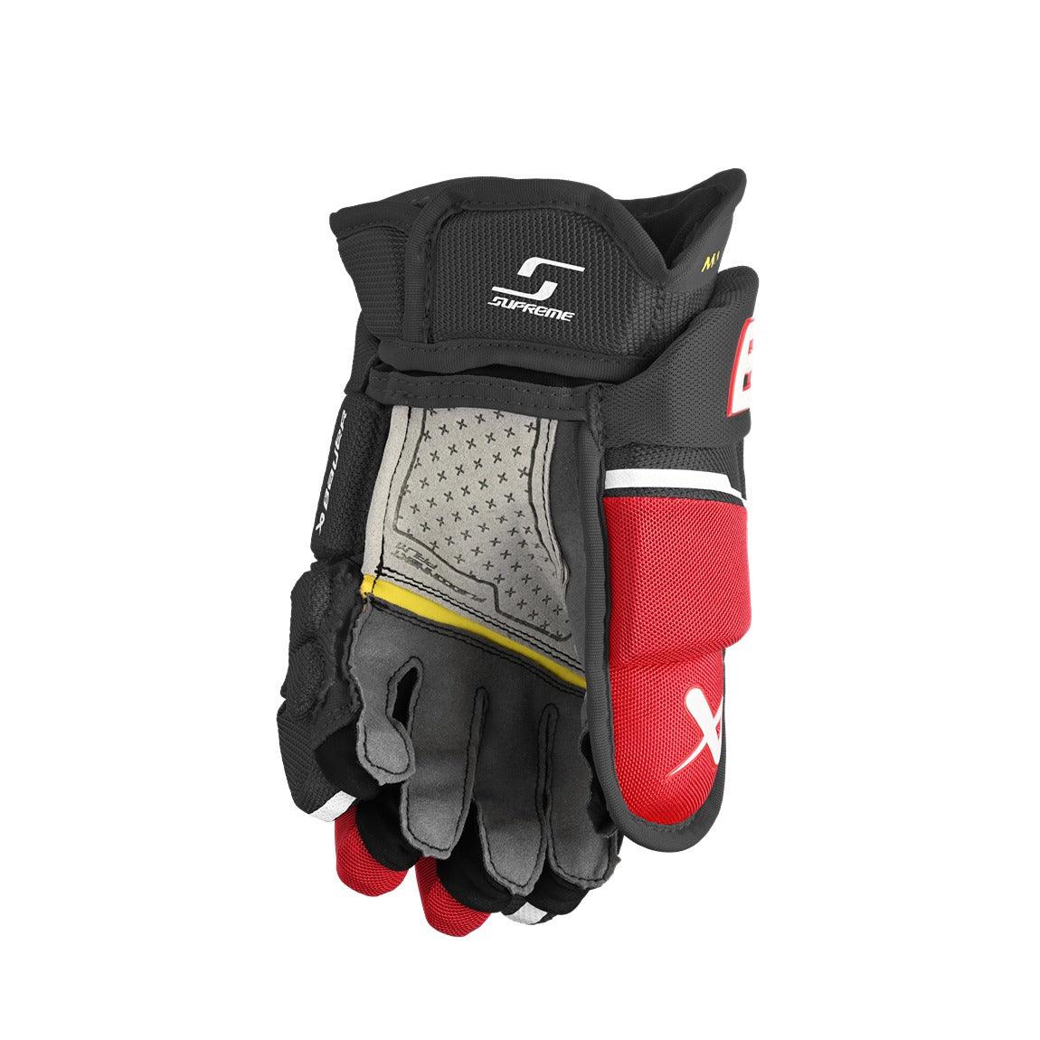 Bauer Supreme Mach Hockey Gloves for Junior Players - Lightweight & Protective Ice Hockey Gloves for Youth - Perfect for Training, Games & Competitive Play