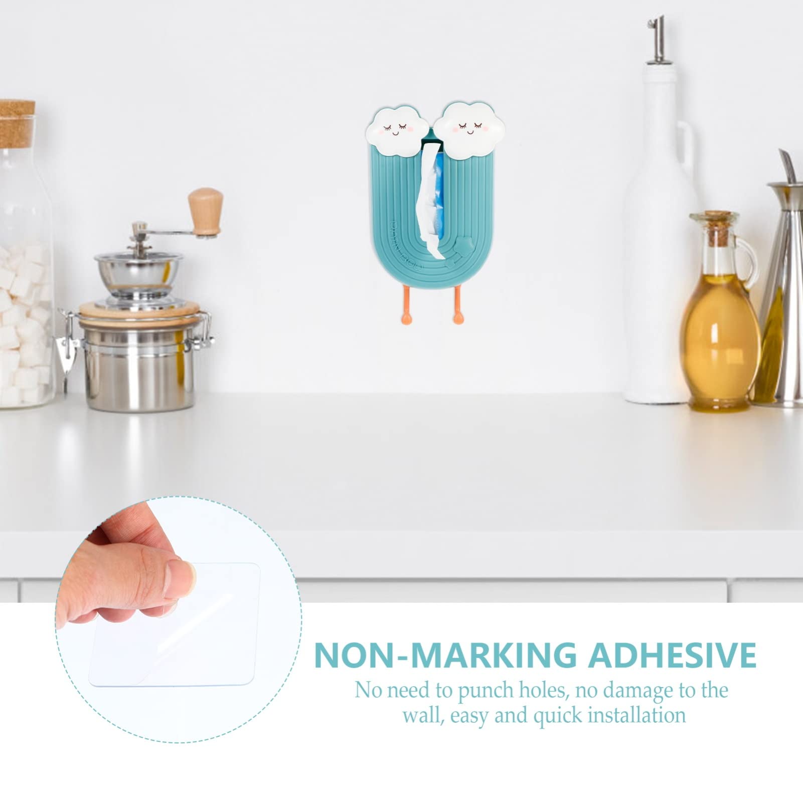 LIFKOME Wall-Mounted Tissue Box Holder - Waterproof Kitchen & Bathroom Paper Storage Organizer for Drawer or Countertop | Perfect for Home, Office, and Restaurant Use