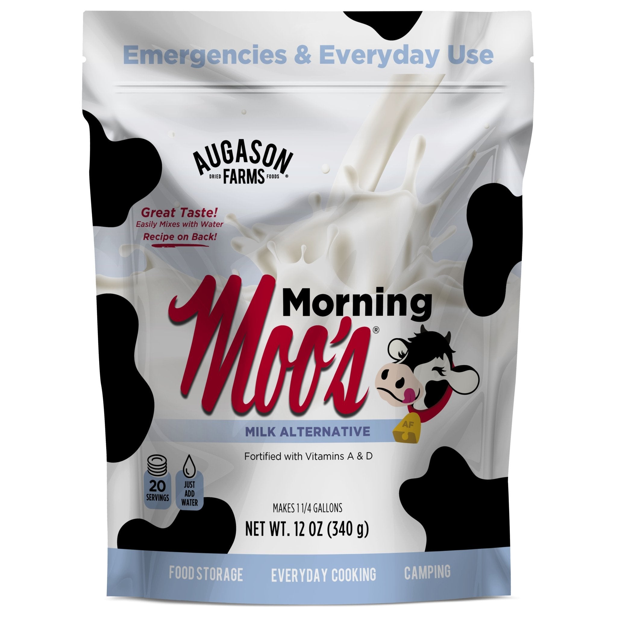 Morning Moo’s Dairy-Free Milk Alternative Powder Pouch - 20 Servings | Vegan, Gluten-Free, Non-GMO | Perfect for Smoothies, Baking & Coffee Creamer