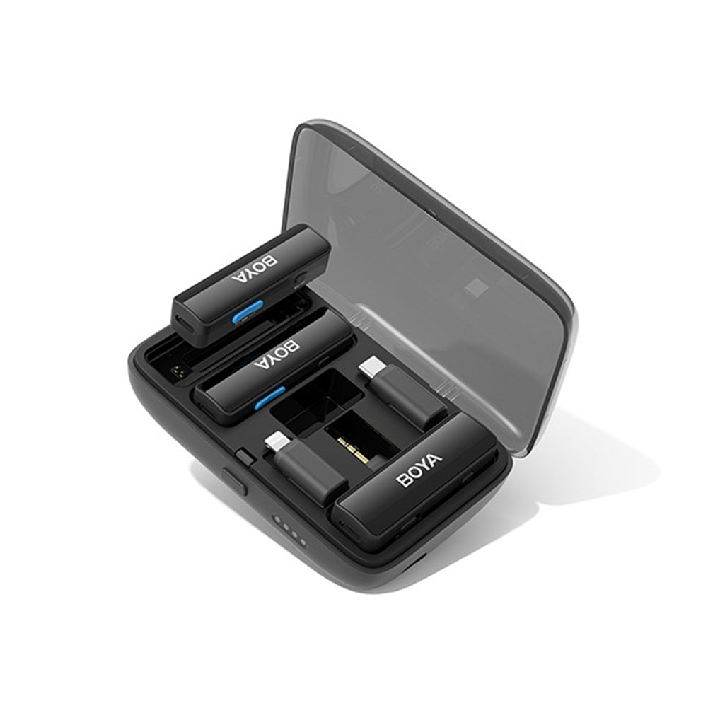 BOYA Boyalink Dual Channel Wireless Microphone System - Compact All-in-One Lavalier Mic for YouTube, Vlogging, Interviews & Live Streaming