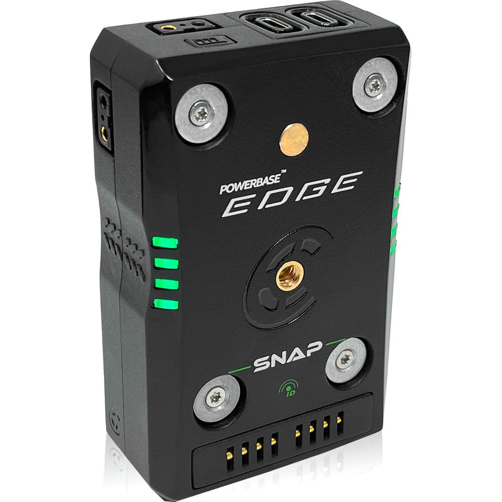 Core SWX Powerbase Edge SNAP 49Wh Smart-Stacking Battery Pack Bundle with Quick Release Plate - Compatible with DSLR, Mirrorless Cameras & Video Equipment - Perfect for On-Location Shooting, Live Streaming & Professional Videography