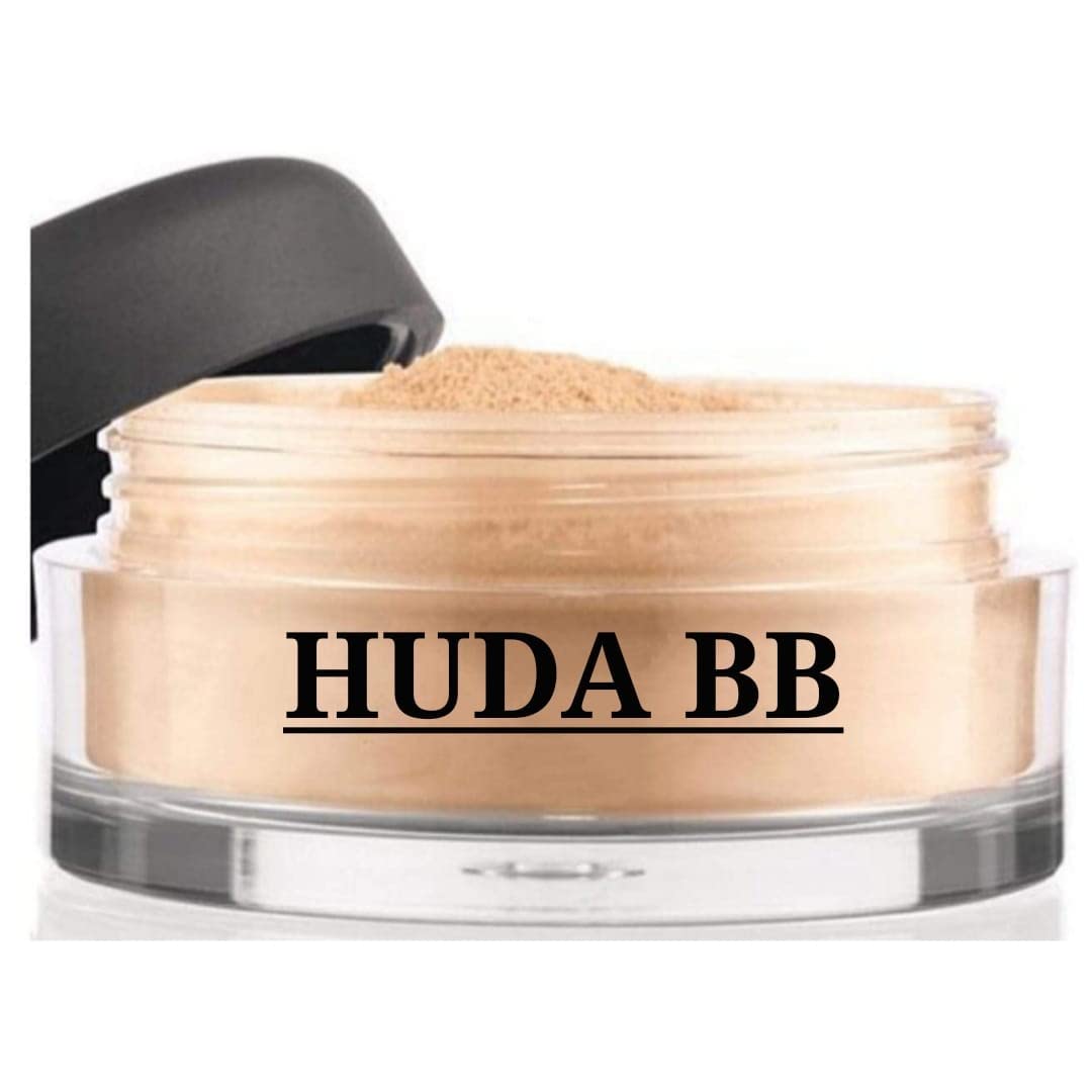 HUDA BB Professional Waterproof Compact Loose Face Powder - Long Lasting Oil Control & Matte Finish for All Skin Types | Perfect for Daily Makeup, Special Occasions & Photo Shoots