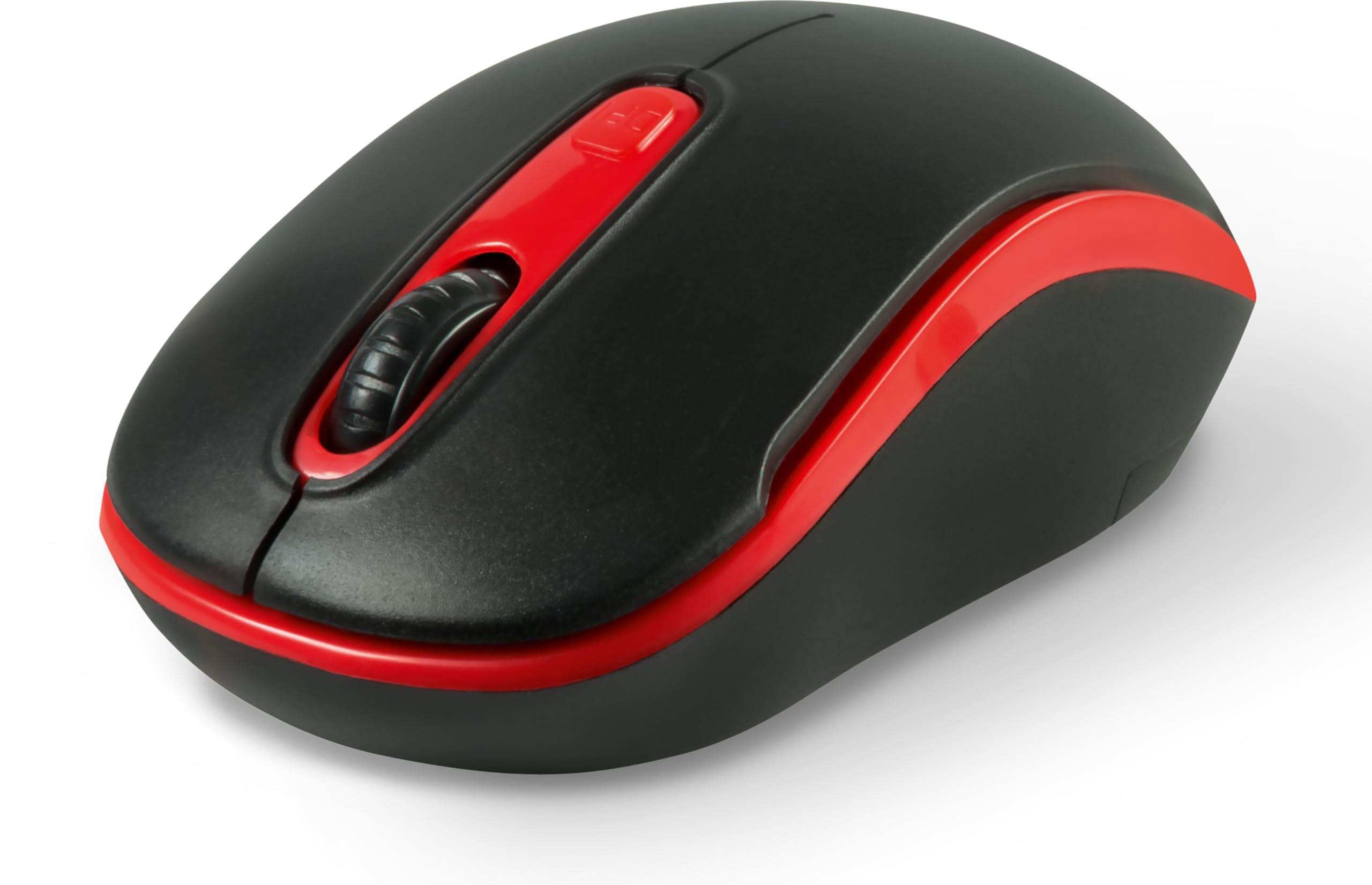 Speedlink CEPTICA Wireless USB Mouse - 1600 DPI, Ergonomic Design, Plug & Play, for Laptop & PC - Black/Red - Perfect for Office, Gaming & Travel Use