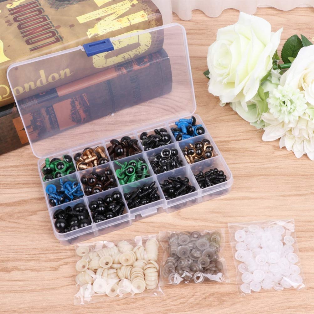 264pcs Black Plastic Safety Eyes for Doll Making - Animal & Stuffed Toy Craft Supplies - Perfect for DIY Amigurumi, Plush Toys, and Handmade Dolls