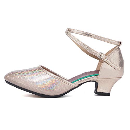 JUODVMP Women's Closed Toe Salsa Ballroom Latin Dance Shoes - Professional Character Dance Shoes for Women DY113 | Perfect for Salsa, Tango, Bachata & Social Dancing