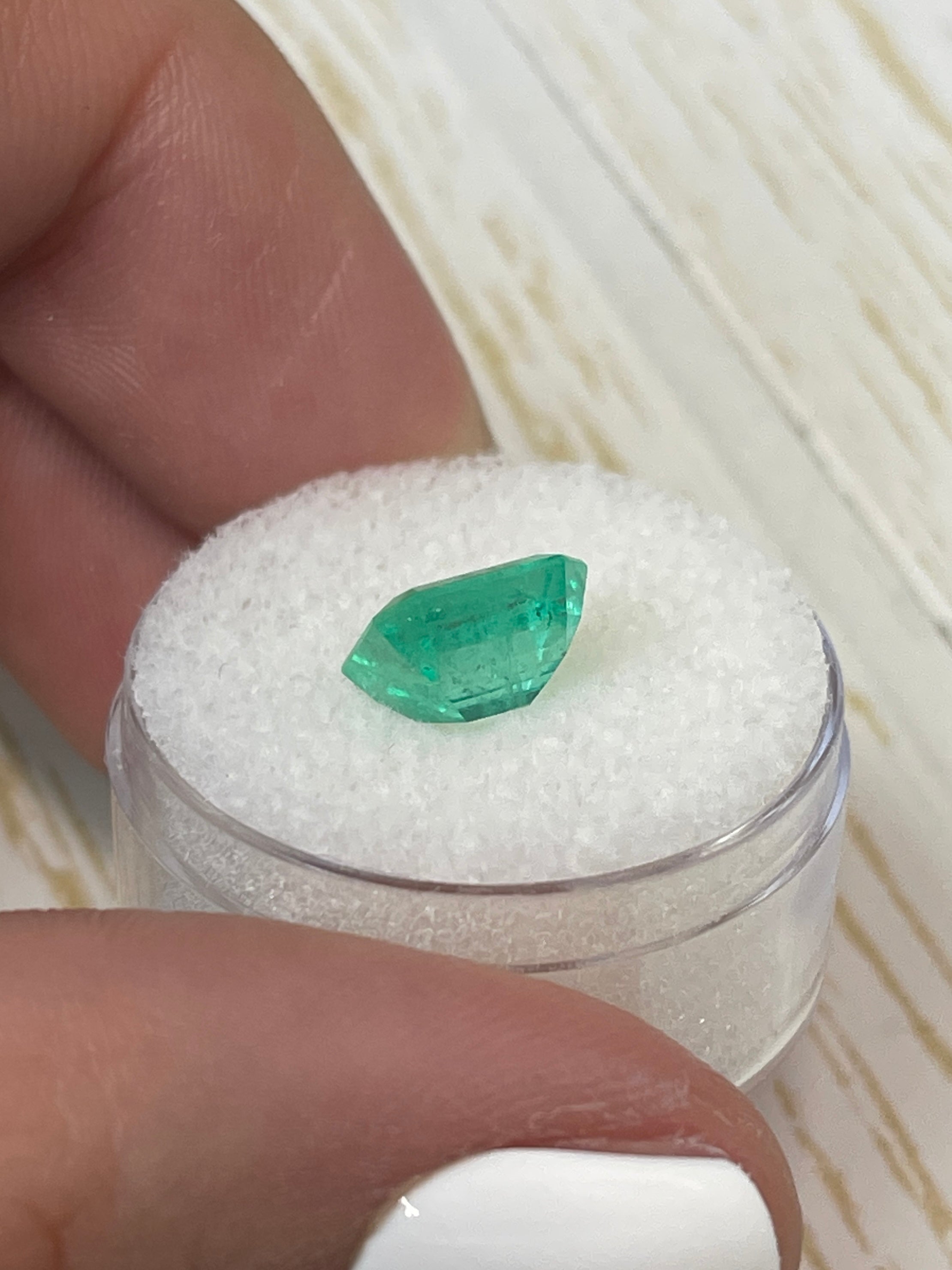 2.68 Carat 9x8mm Chunky Natural Loose Colombian Emerald Gemstone - Emerald Cut for Jewelry Making, Engagement Rings & Collector's Pieces
