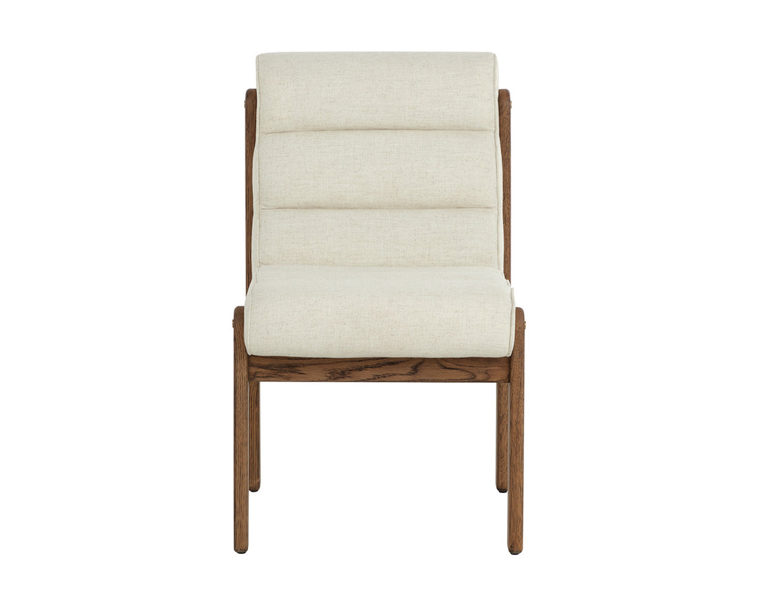 Bertie Dining Chair - Modern Geralt Linen Upholstered Accent Chair for Dining Room, Kitchen, or Office - Comfortable & Stylish Seating Solution